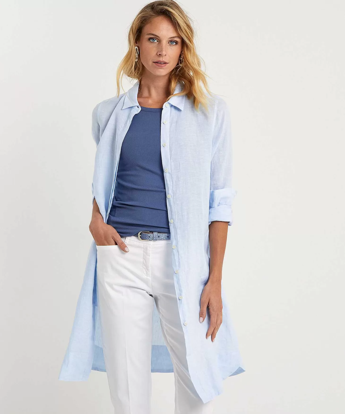 Linen Shirt Dress Gracia*0039 ITALY Cheap