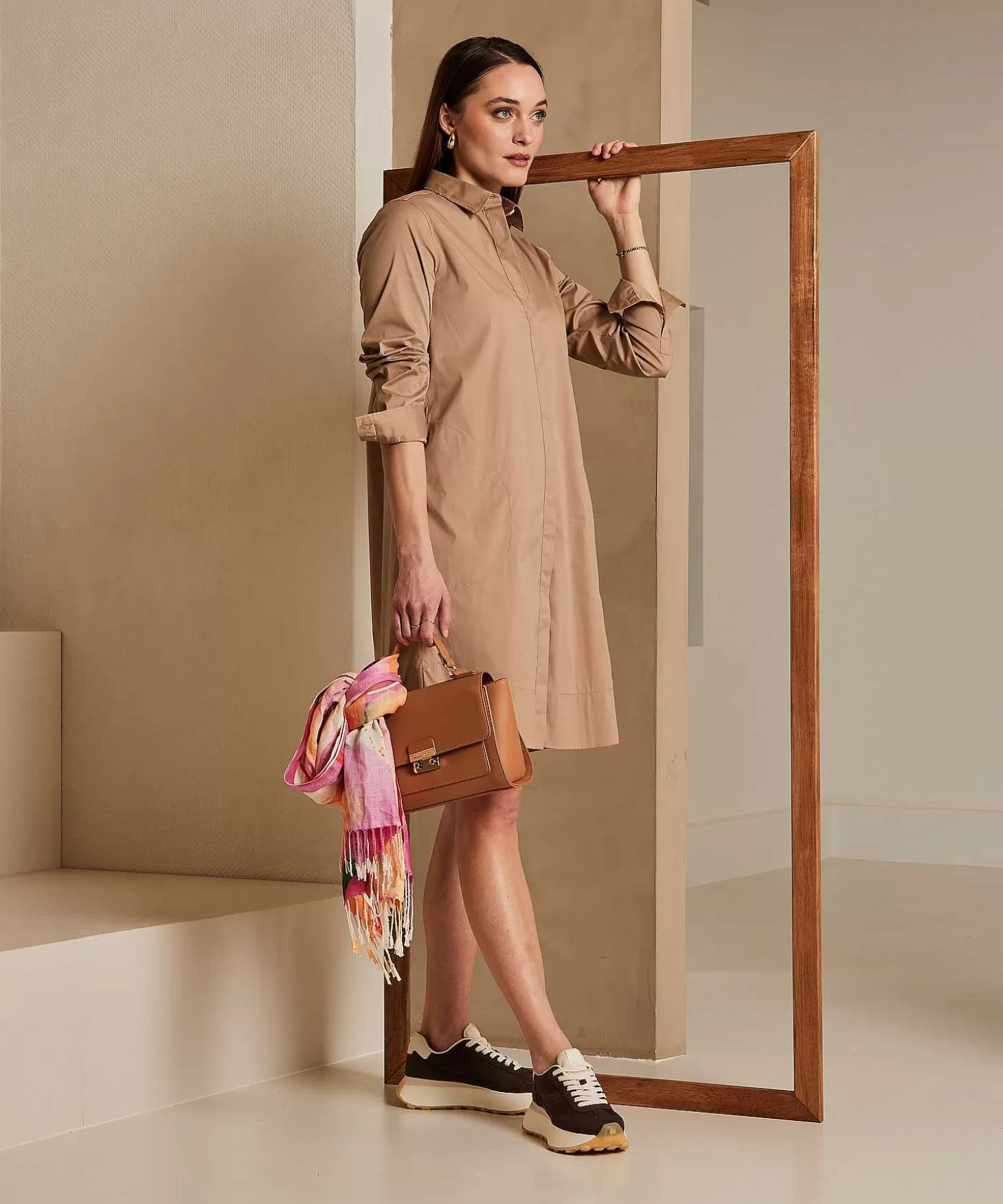 Poplin Shirt Dress Gracia*0039 ITALY Clearance