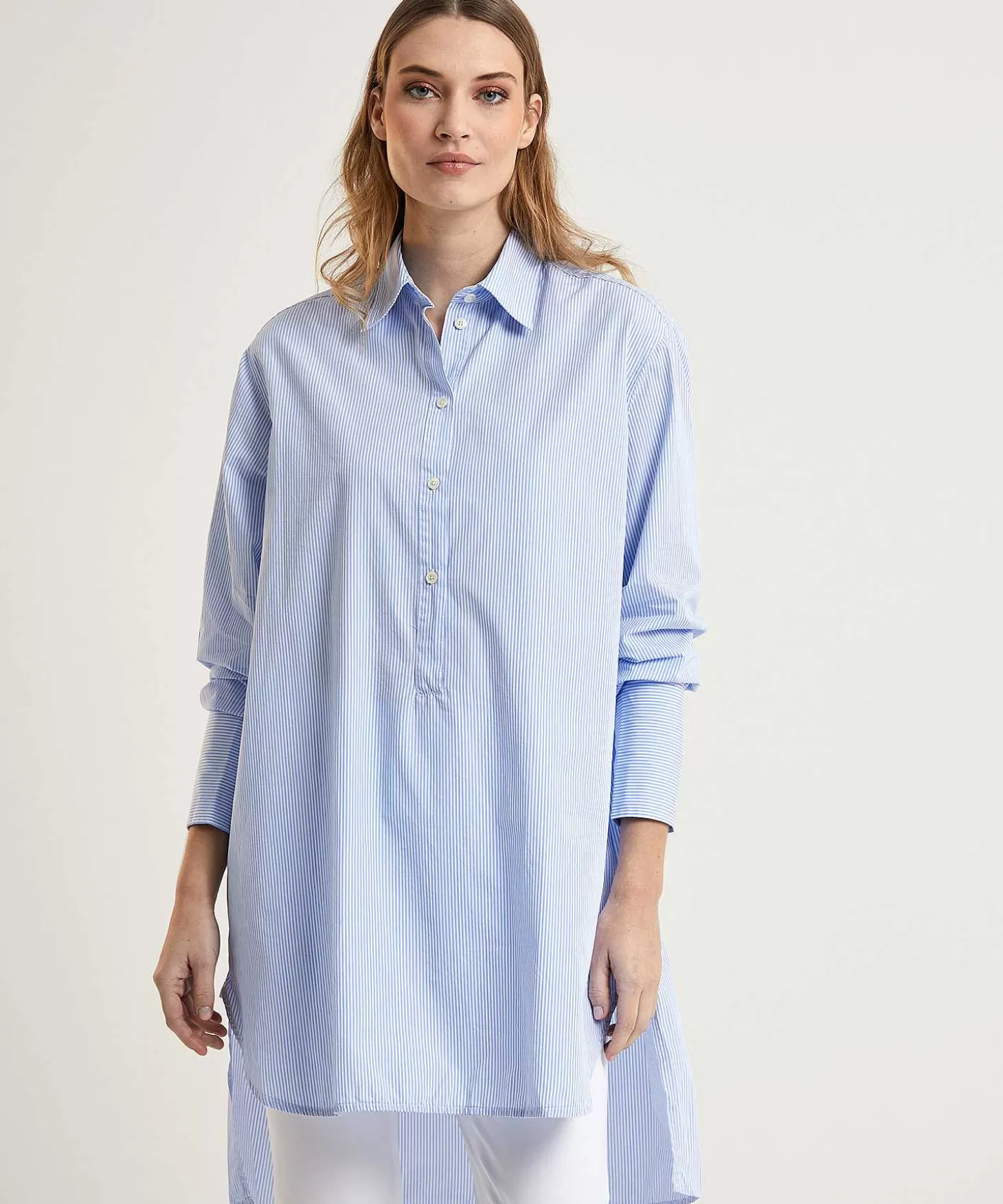 Poplin Shirt Dress With Stripe Avery*0039 ITALY Hot