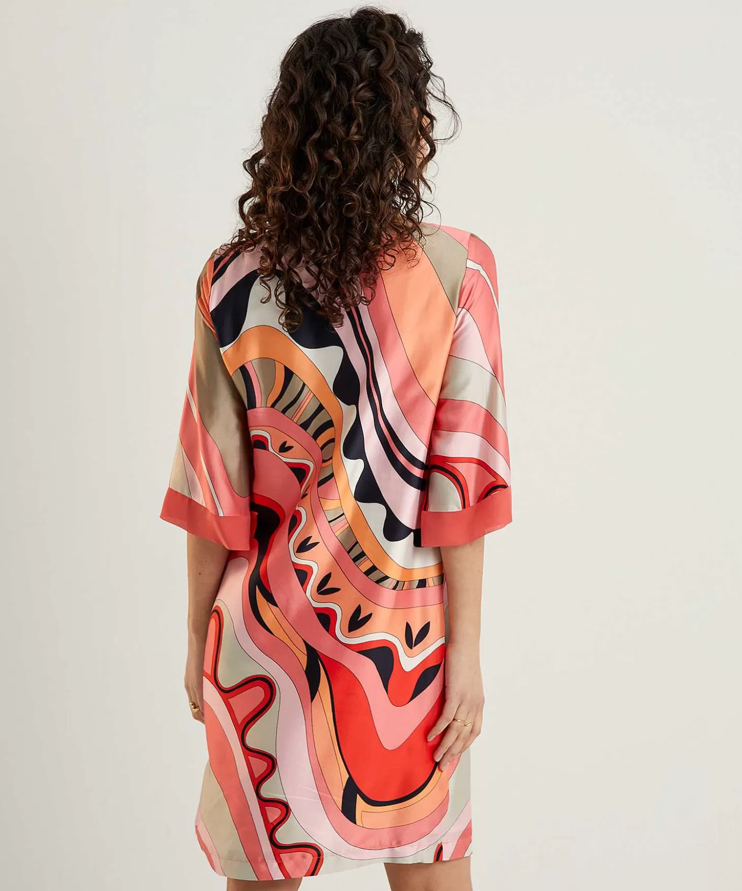 Silky Dress Fancy Print*Ana Alcazar Fashion