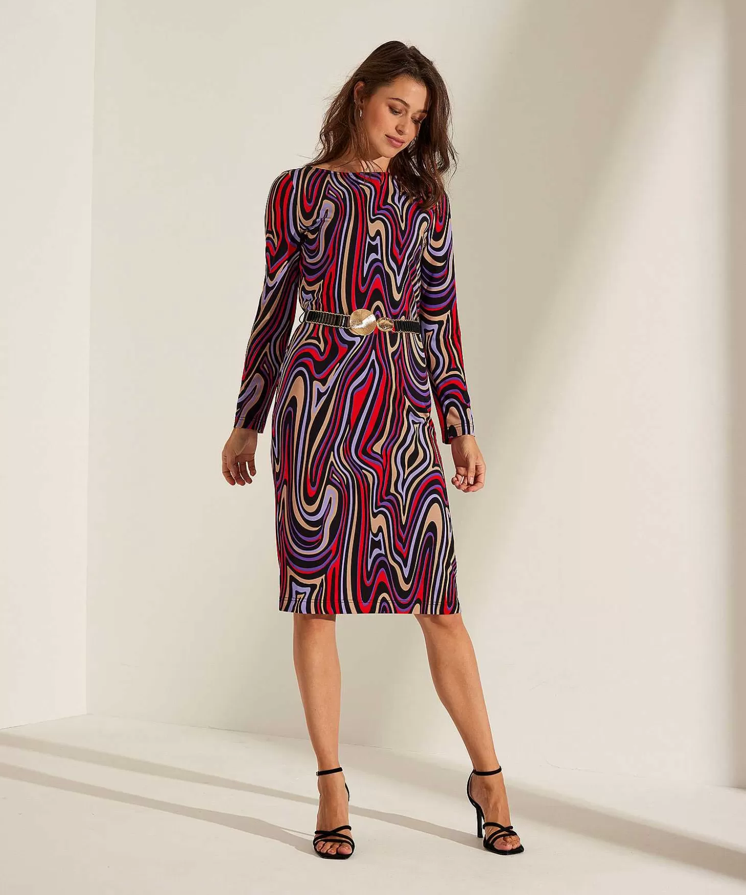 Slinky Dress Swirl Print*Ana Alcazar Discount