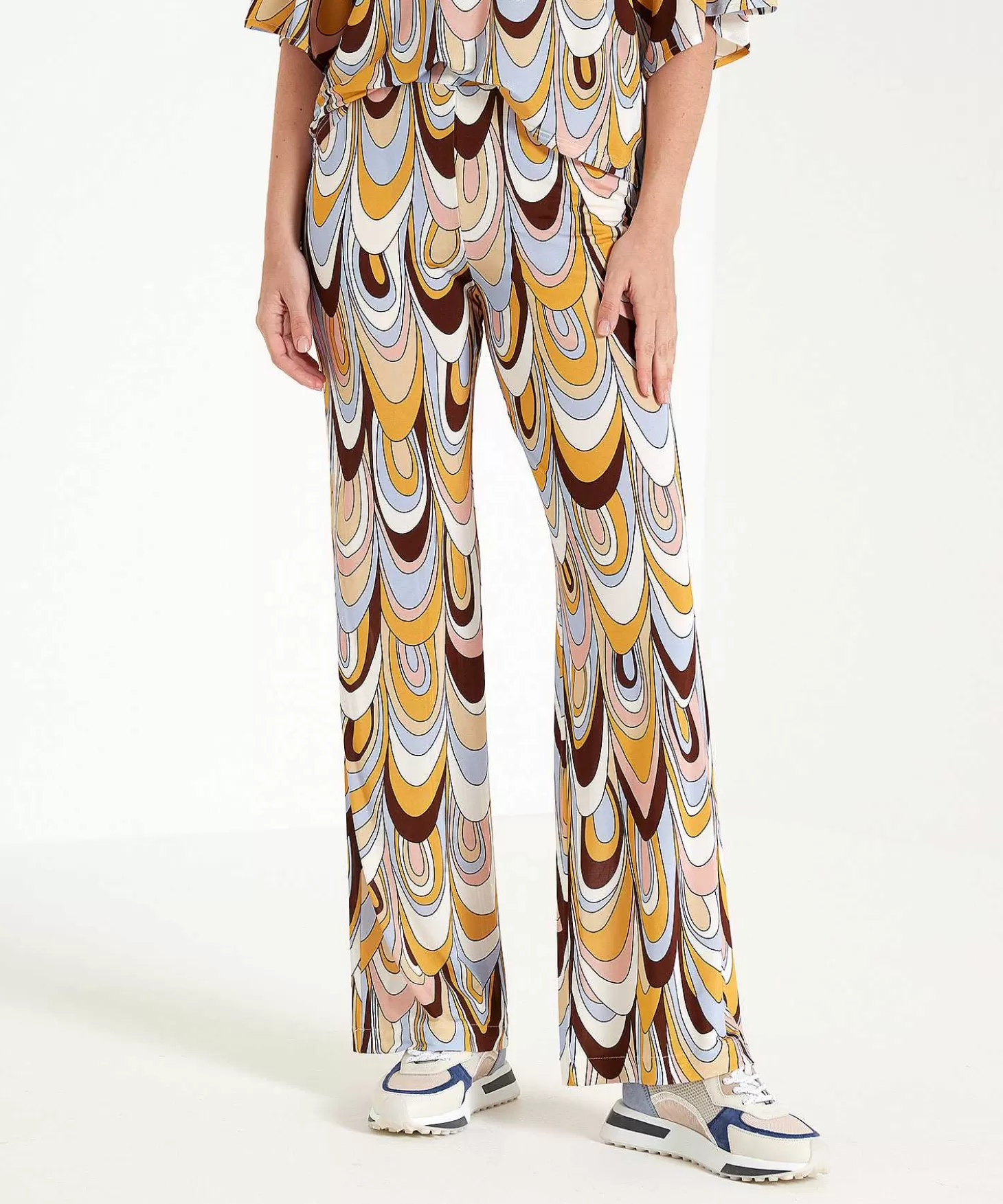 Slinky Palazzo Pants Retro Print*Ana Alcazar Clearance