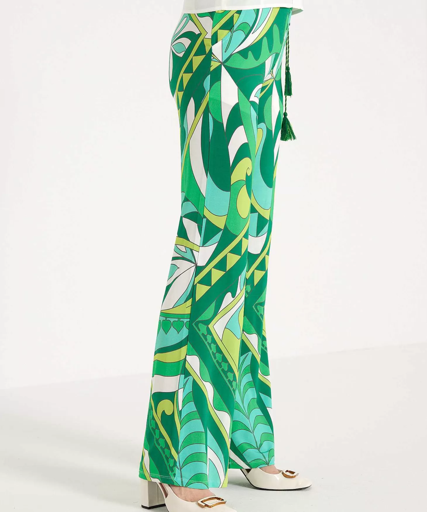 Slinky Pants Retro Leaf Print*Ana Alcazar Shop