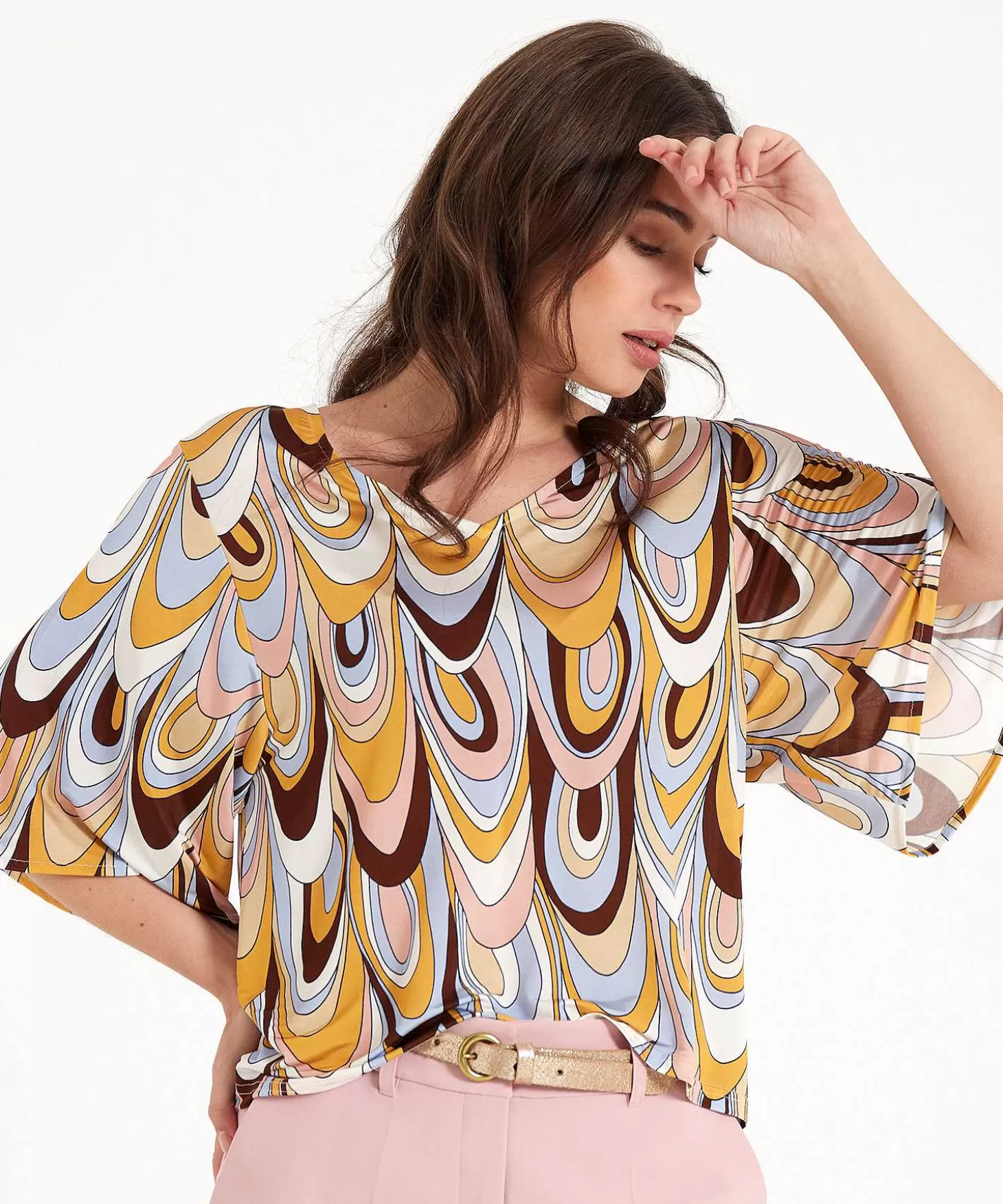 Slinky Top Retro Print*Ana Alcazar Best Sale