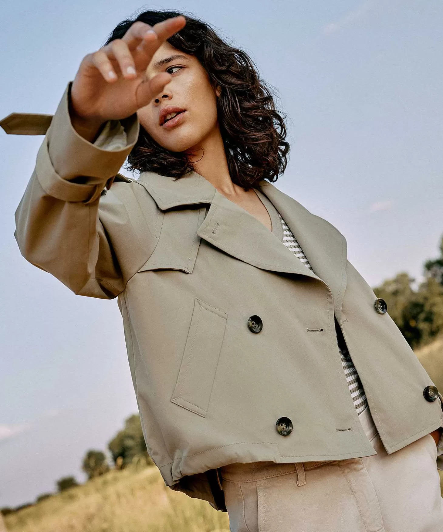 Cropped Trench Coat Faye*Beaumont Cheap