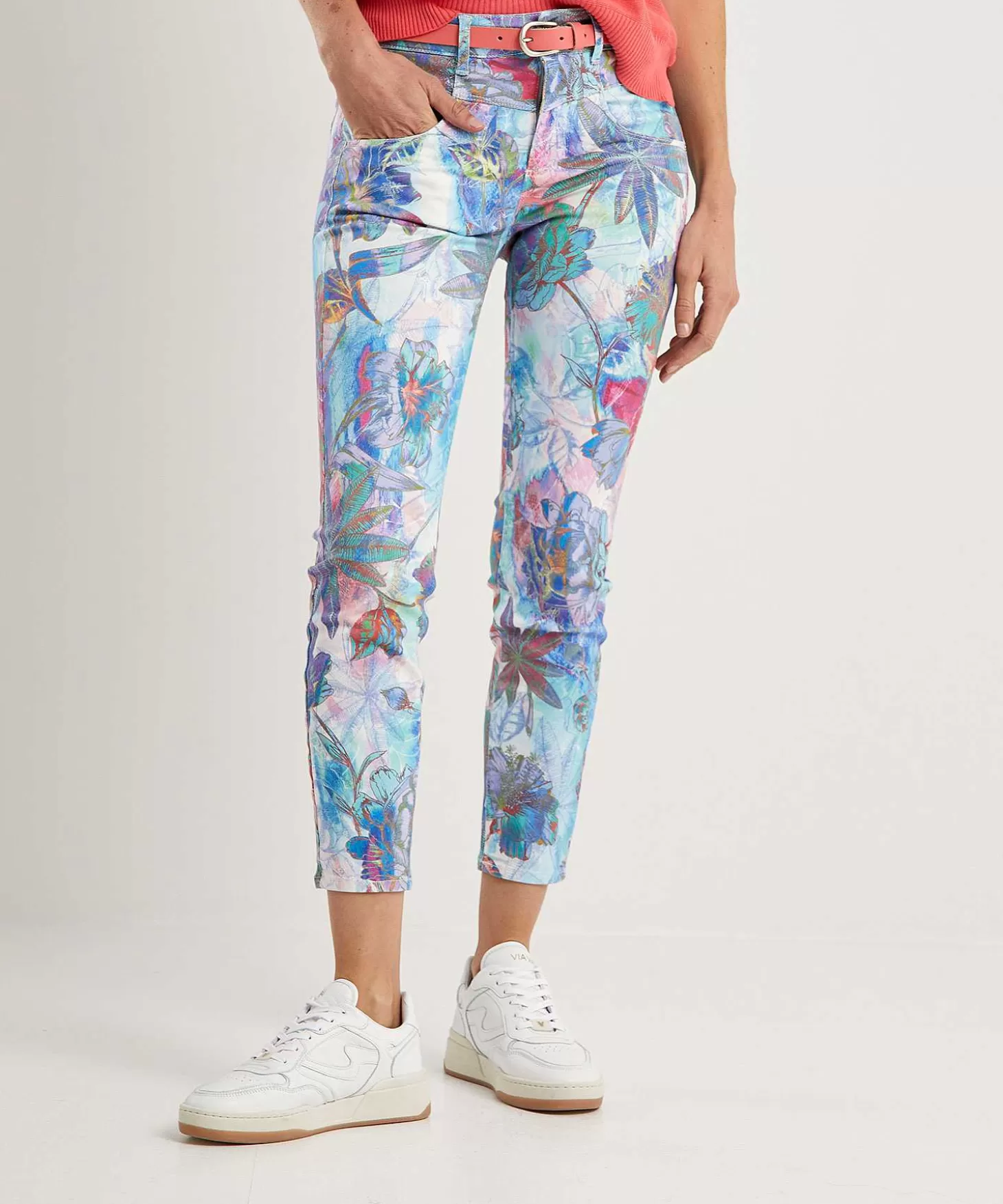 Skinny Jeans Flower Print Ana*Brax New