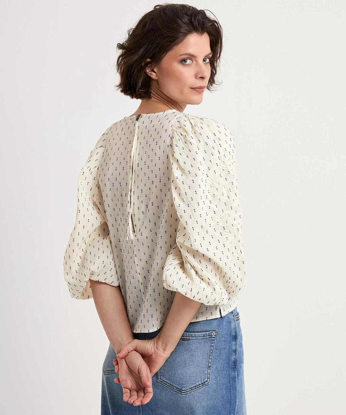 Blouse With Puff Sleeve Zazu*By-Bar Best Sale