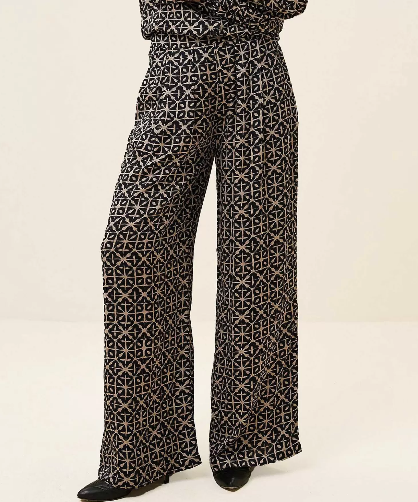 Wide Leg Pants Flashprint Mara*By-Bar New