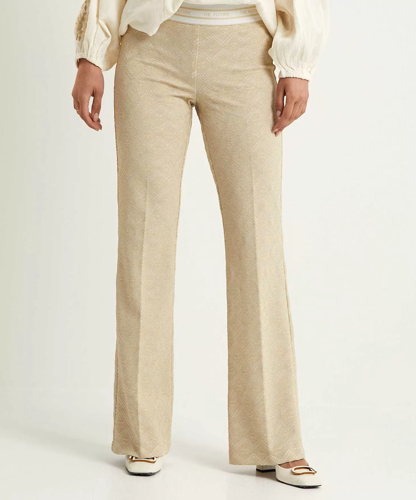 Flared Pants Lace Lurex Francis*Cambio Online