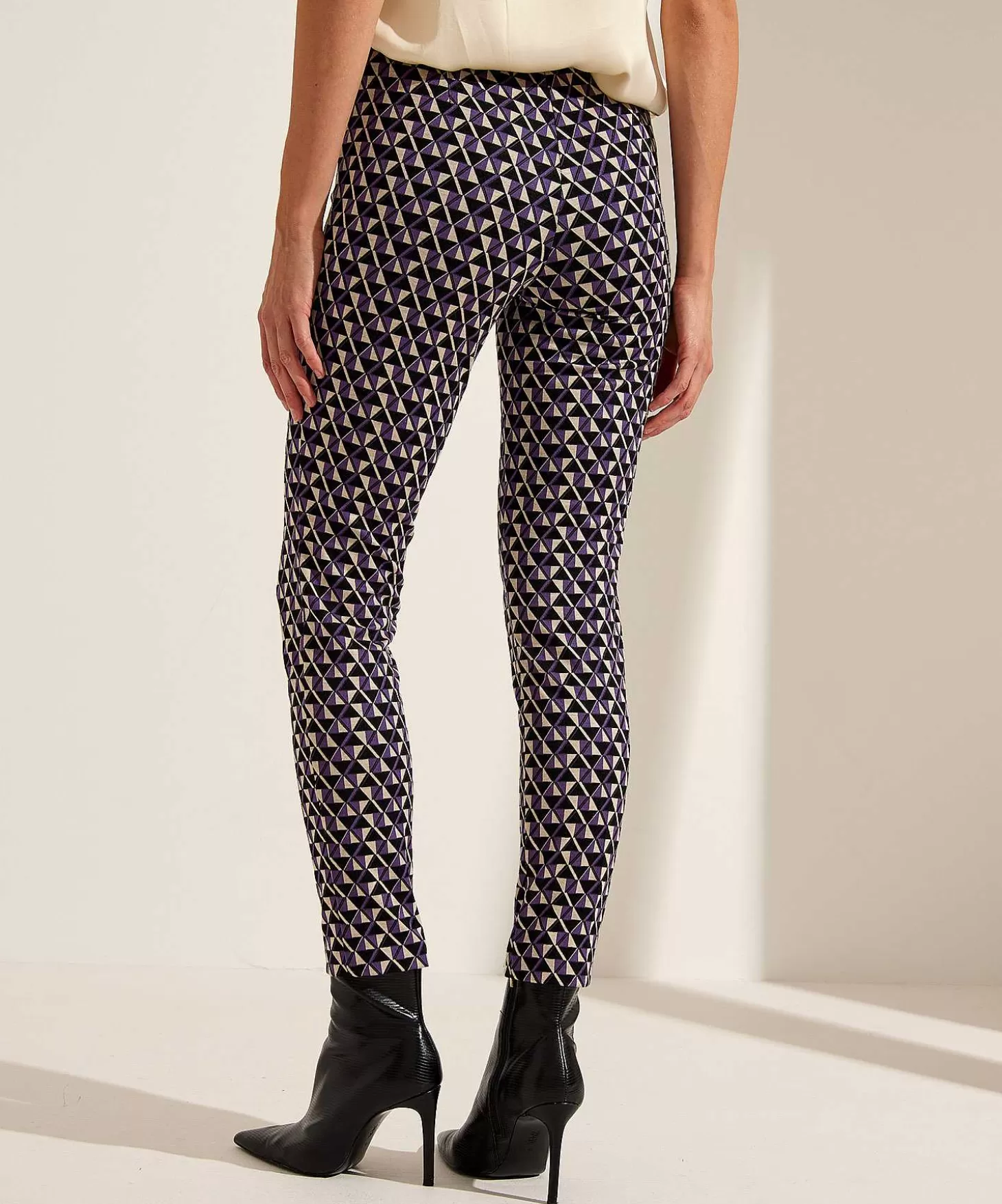 Jacquard Trousers Graphic Ros*Cambio Sale