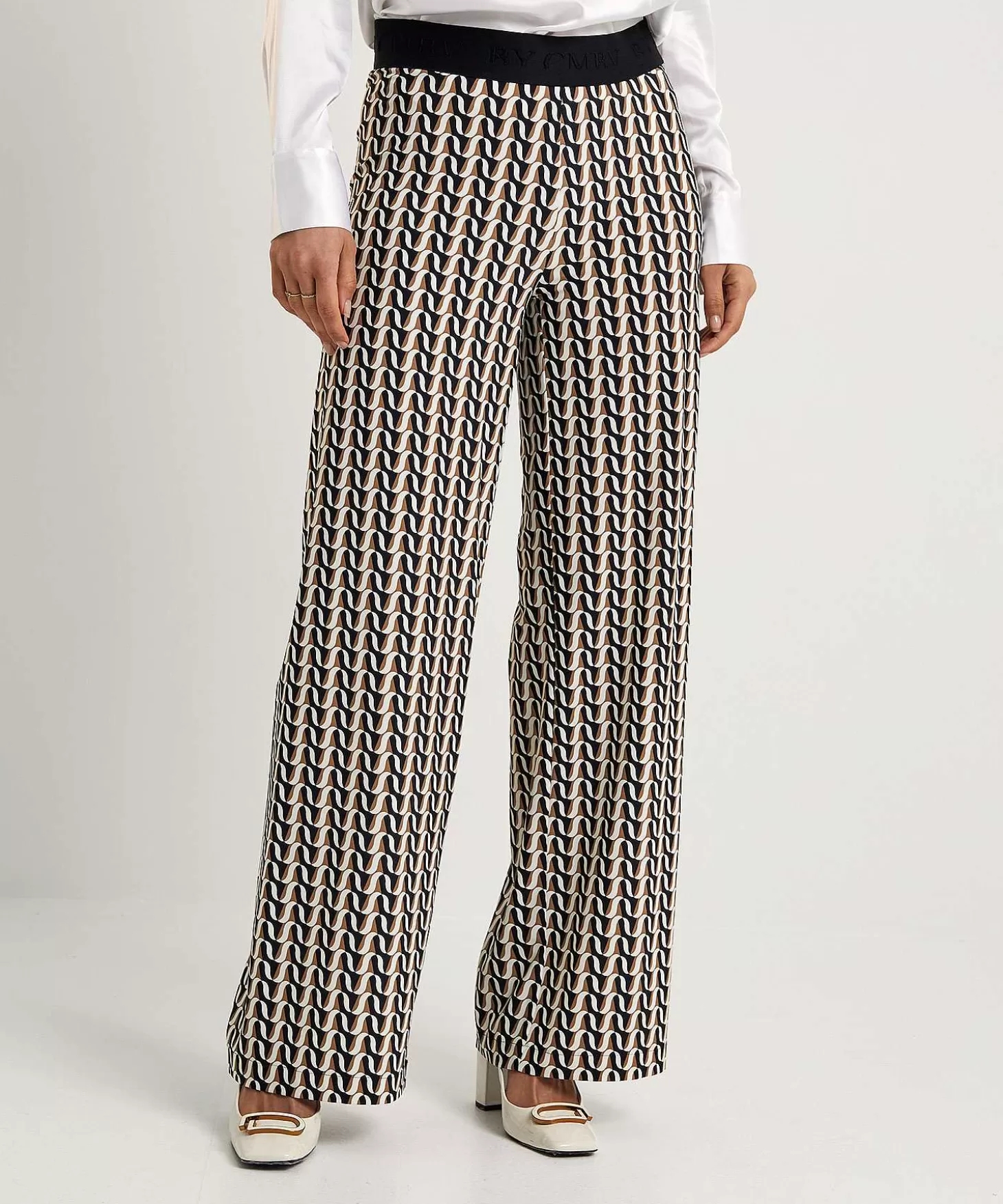 Palazzo Trousers Retro Print Allison*Cambio Store