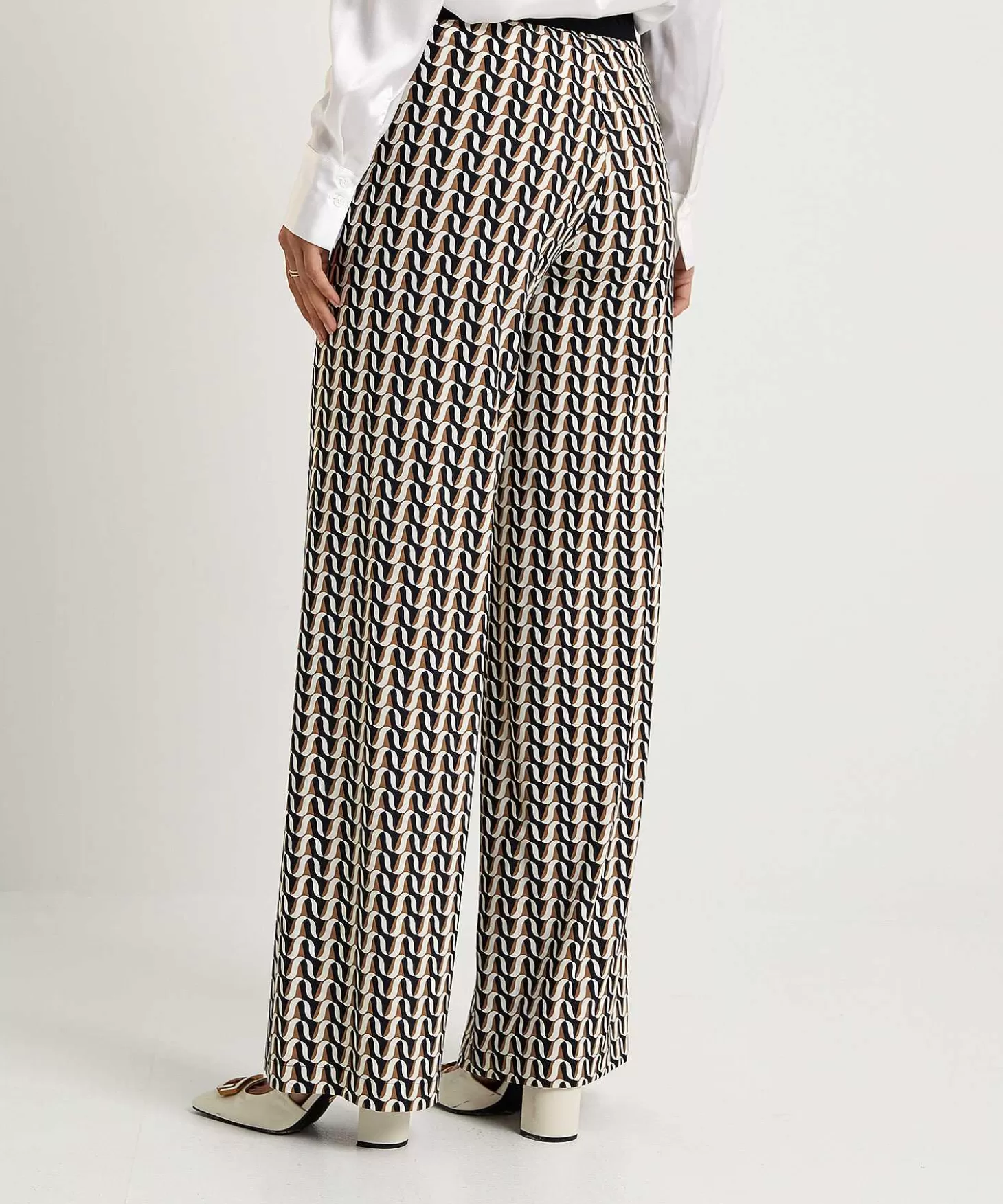 Palazzo Trousers Retro Print Allison*Cambio Store