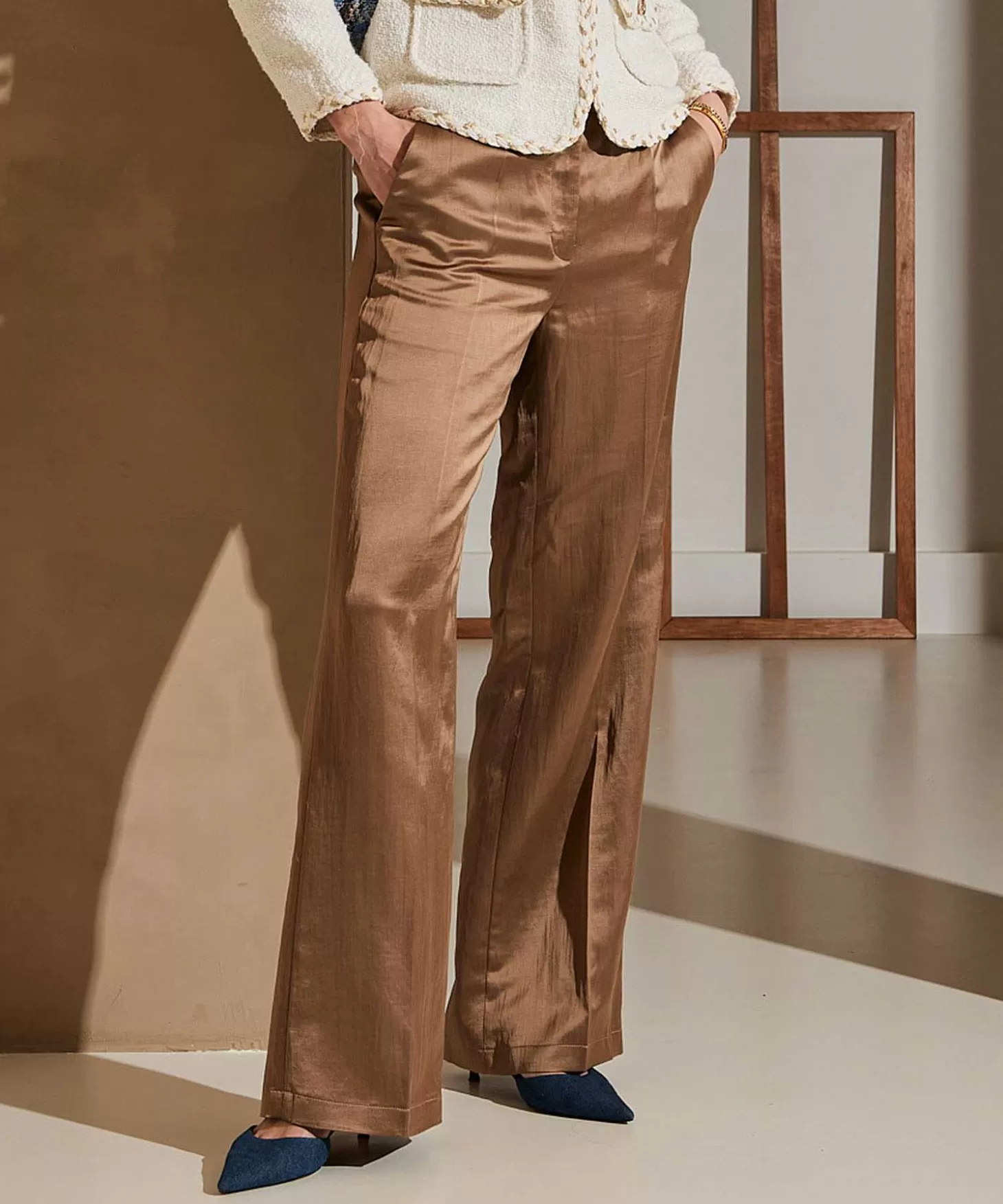 Silky Wide Leg Pants Amelie*Cambio Cheap