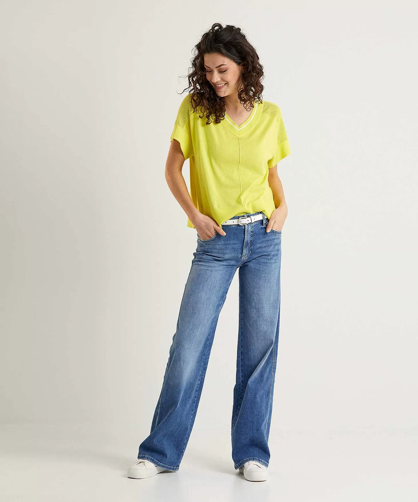 Wide Leg Jeans Aimee*Cambio Cheap