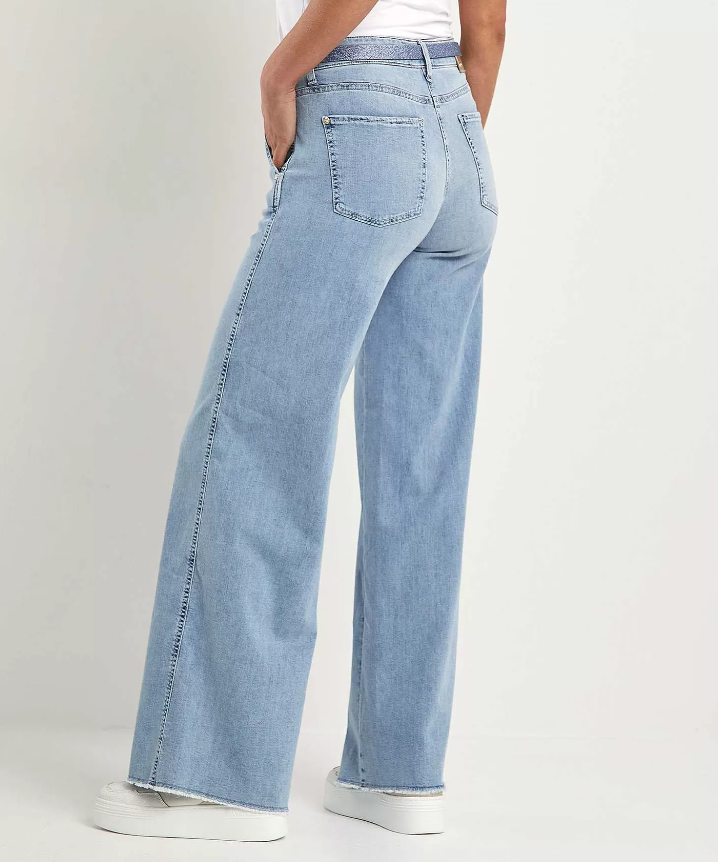 Wide Leg Jeans Super Stretch Alek*Cambio Sale