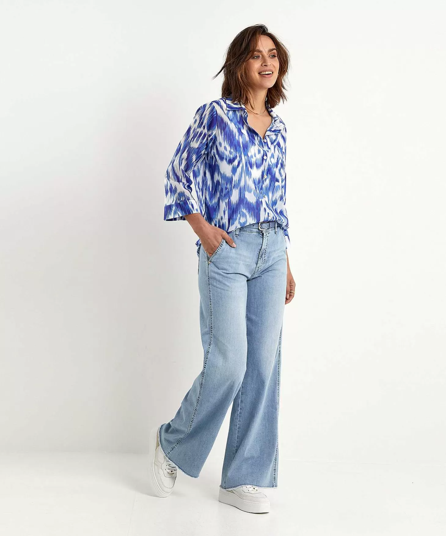 Wide Leg Jeans Super Stretch Alek*Cambio Sale