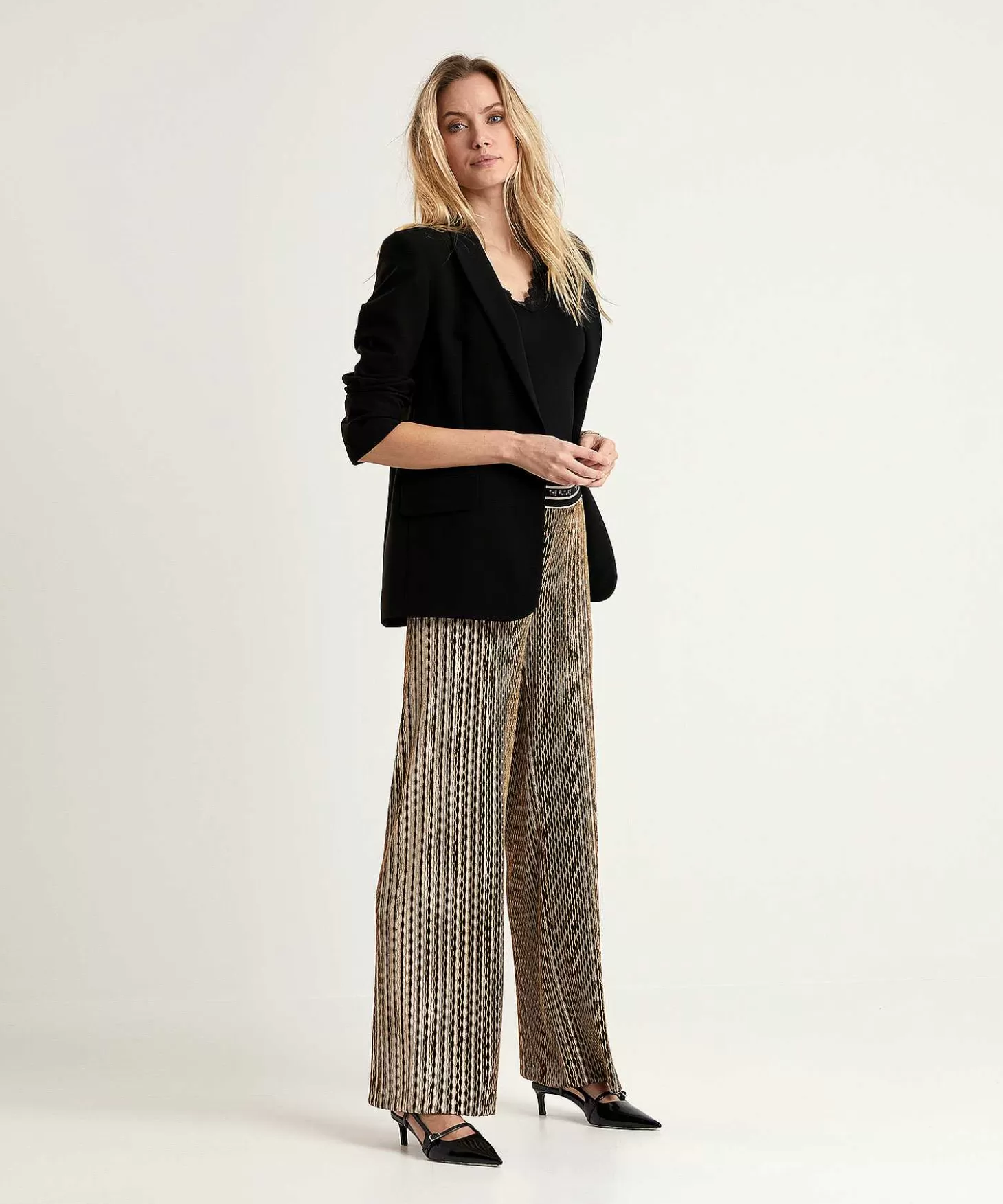 Wide Leg Pants With Lurex Allison*Cambio Hot