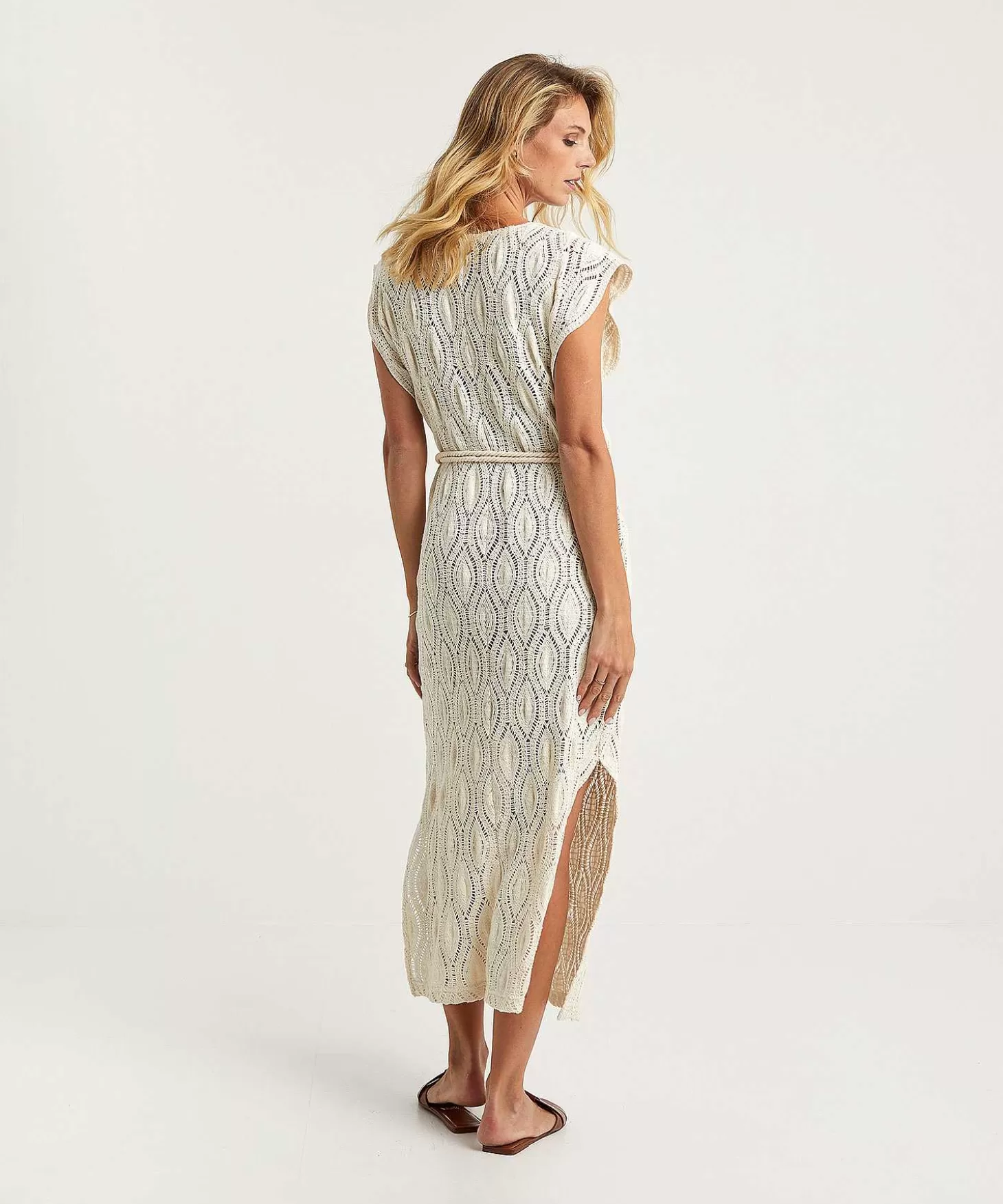 Crochet Dress With Belt*Caroline Biss Flash Sale