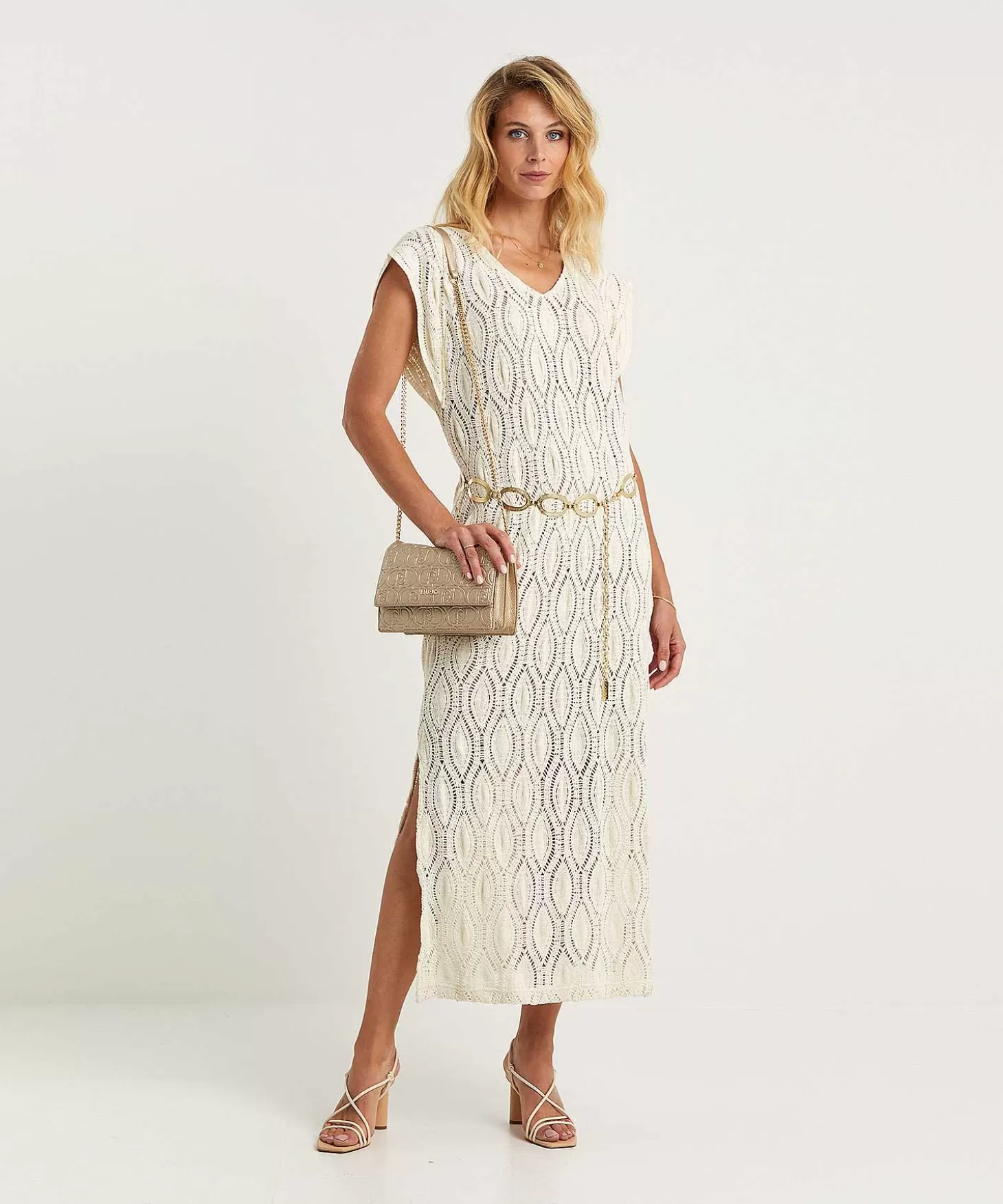 Crochet Dress With Belt*Caroline Biss Flash Sale