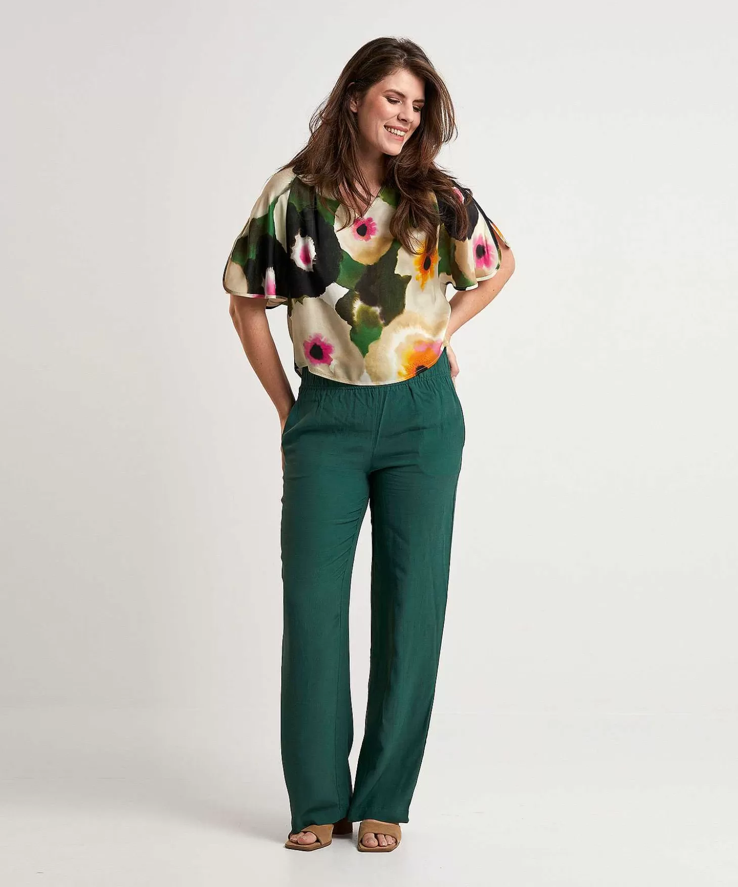 Silky Blouse Fancy Flower*Caroline Biss Fashion