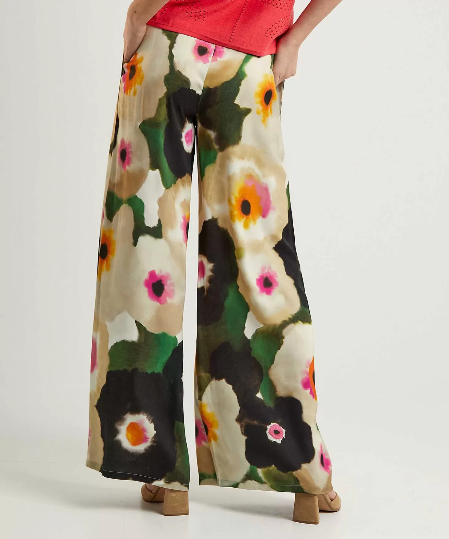 Silky Palazzo Pants Fancy Flower*Caroline Biss Best Sale