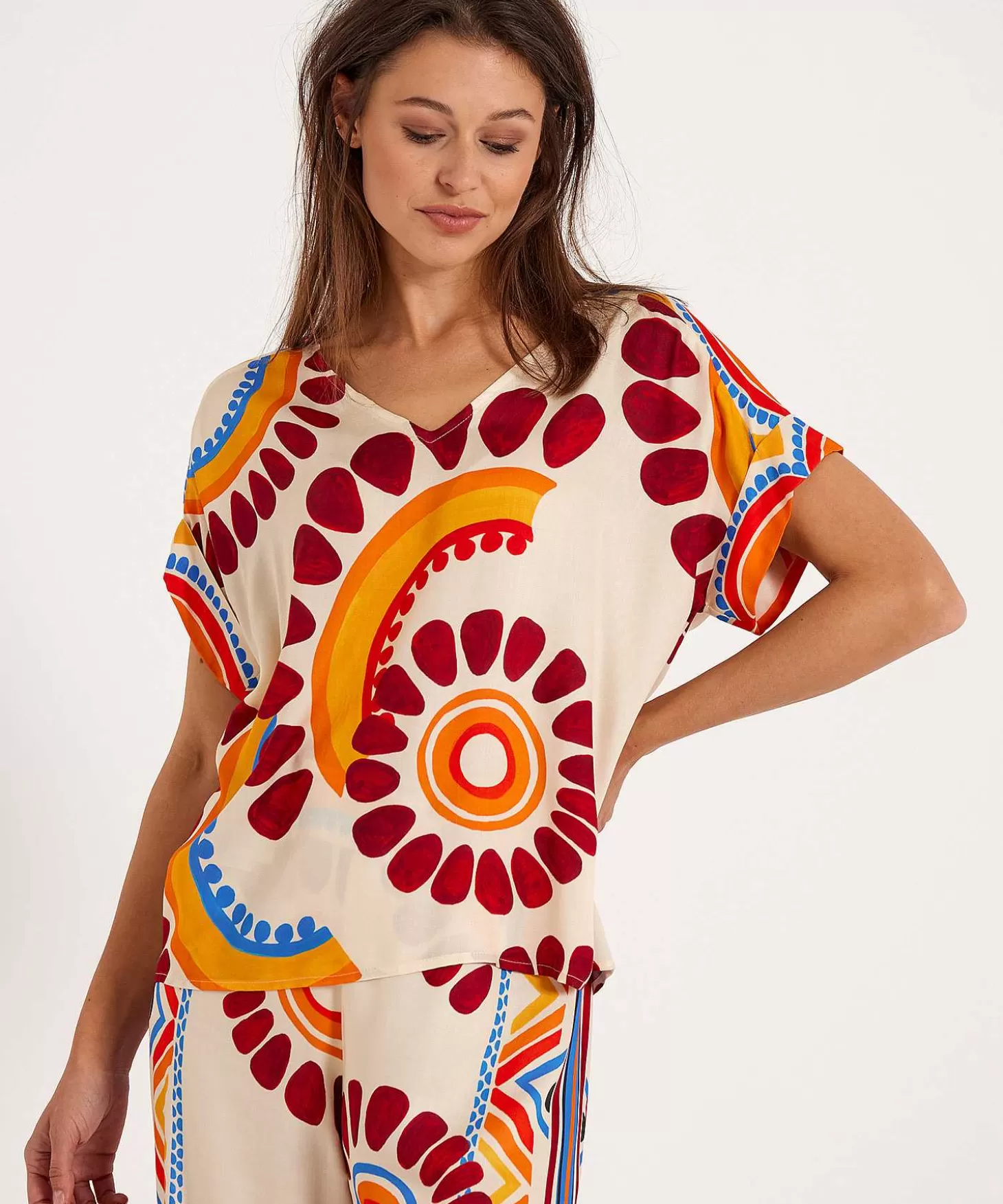 Top Ethnic Print*Caroline Biss Best Sale