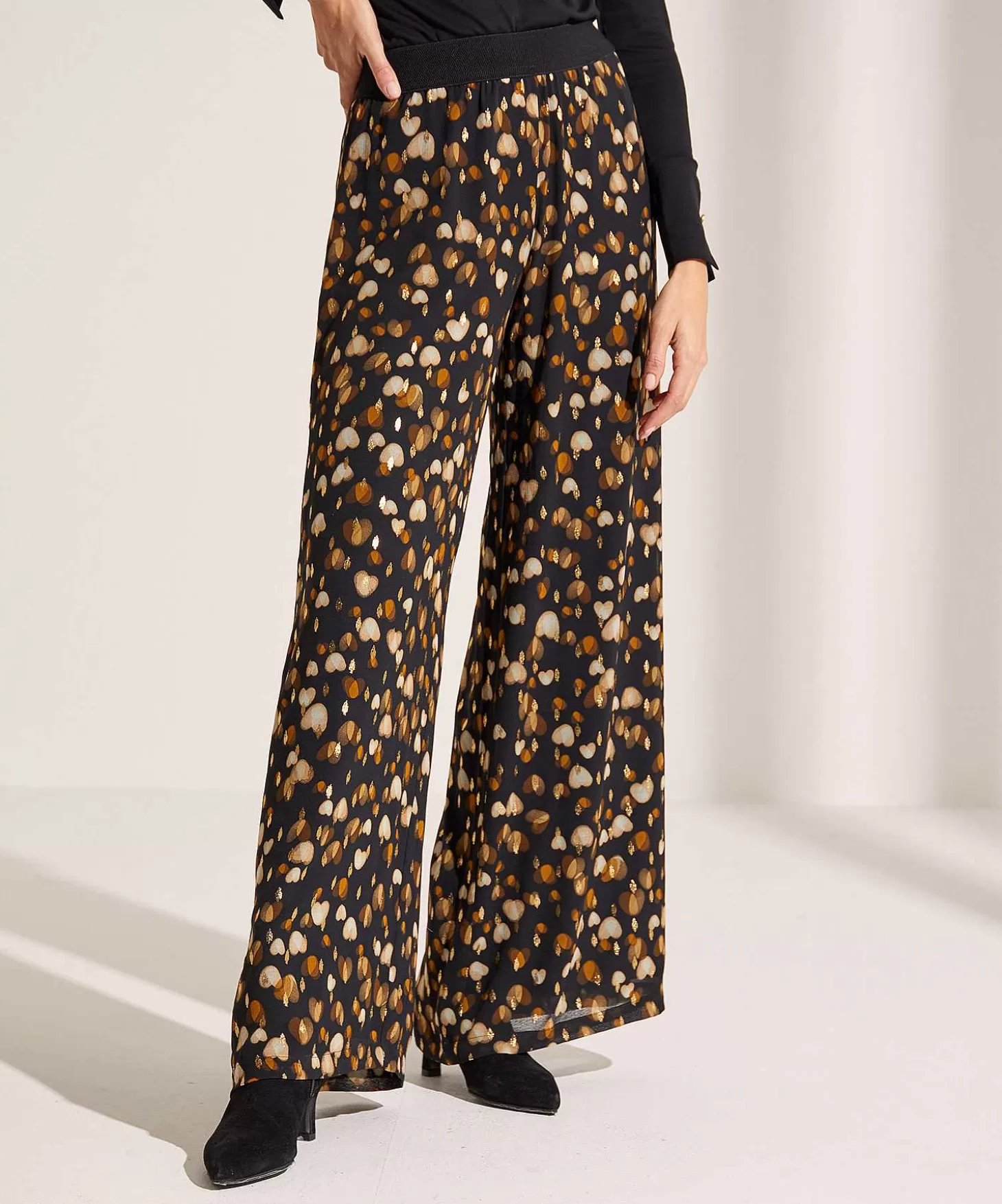 Wide Leg Pants Hearts Lurex*Caroline Biss Discount