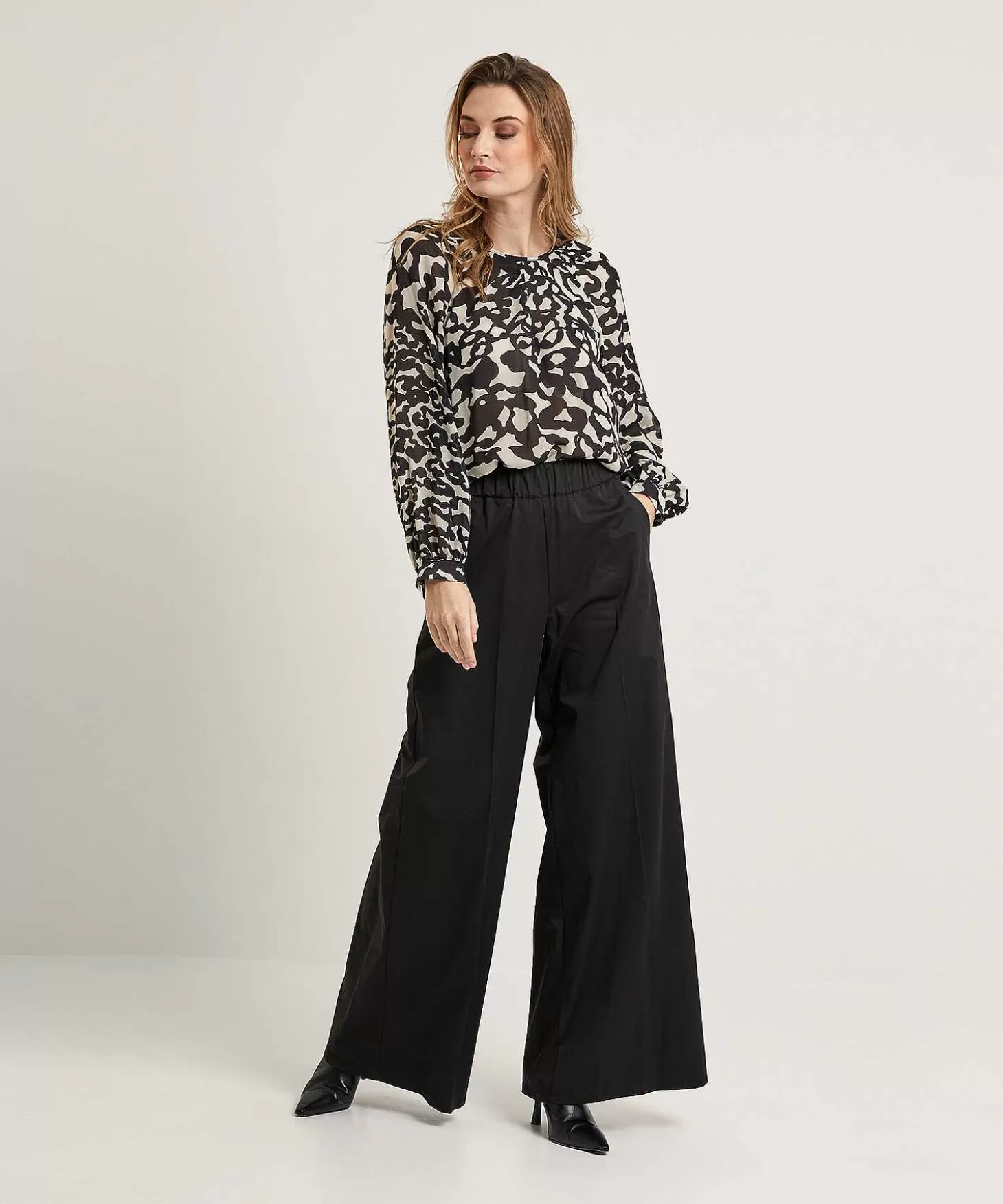 Wide Leg Poplin Pants*Caroline Biss Fashion