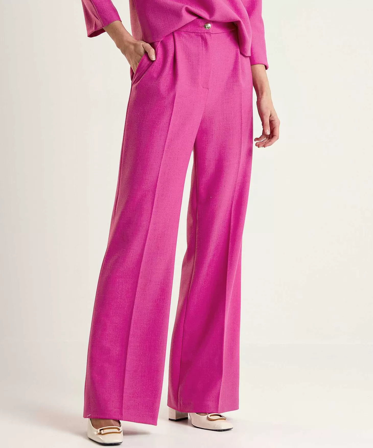 Wide Leg Trousers Crepe*Caroline Biss Store