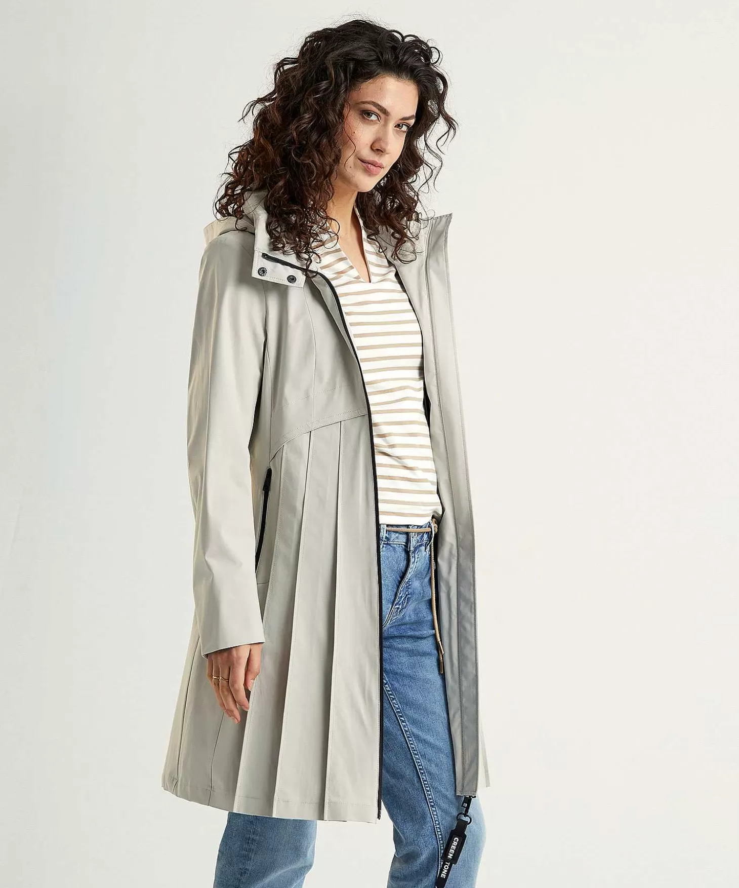 Raincoat With Pleated Details Doris*Creenstone Best Sale