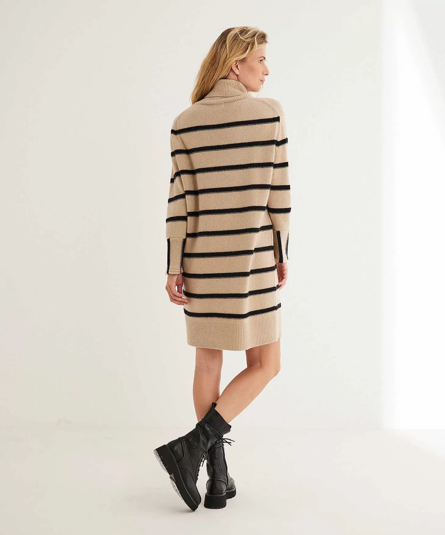 Oversized Dress Striped Knit Raman*Due Amanti Online