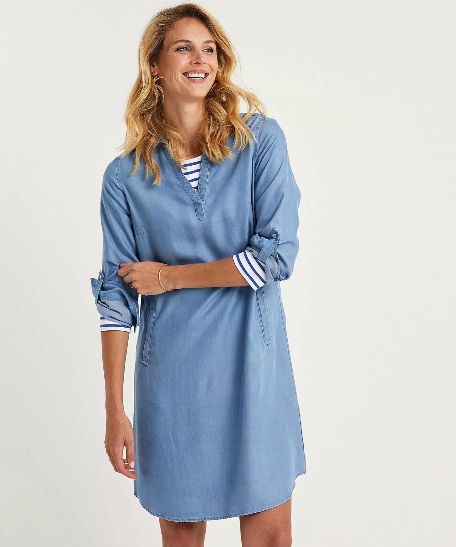 Soft Denim Shirt Dress*Emotions Fashion