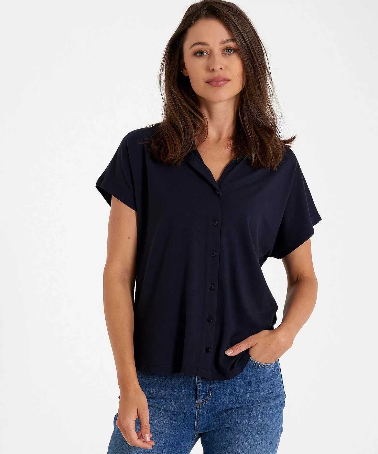 Essentials Polo Blouse Shirt** Cheap