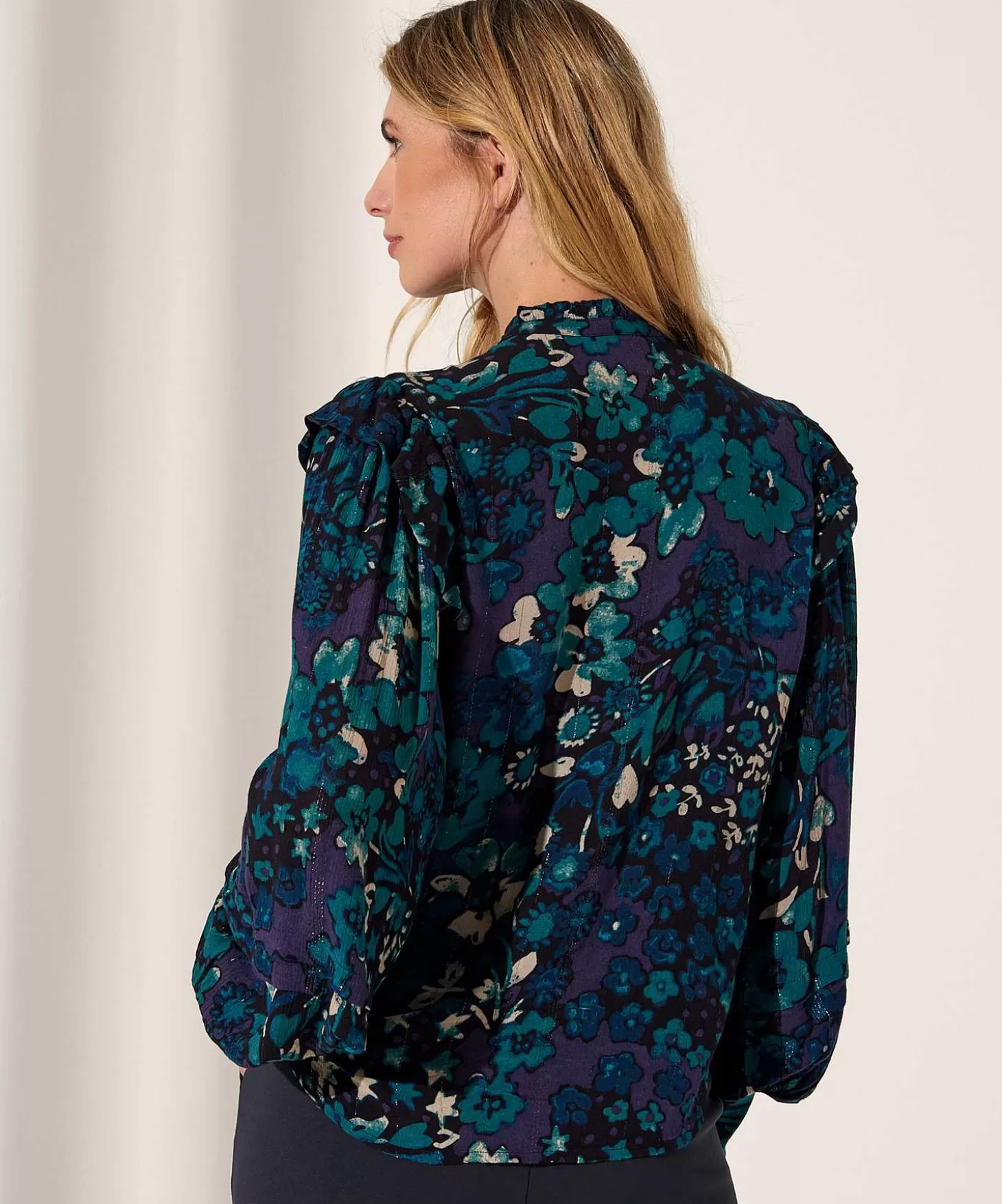 Blouse Floral Print Lurex Philo*Fabienne Chapot Cheap