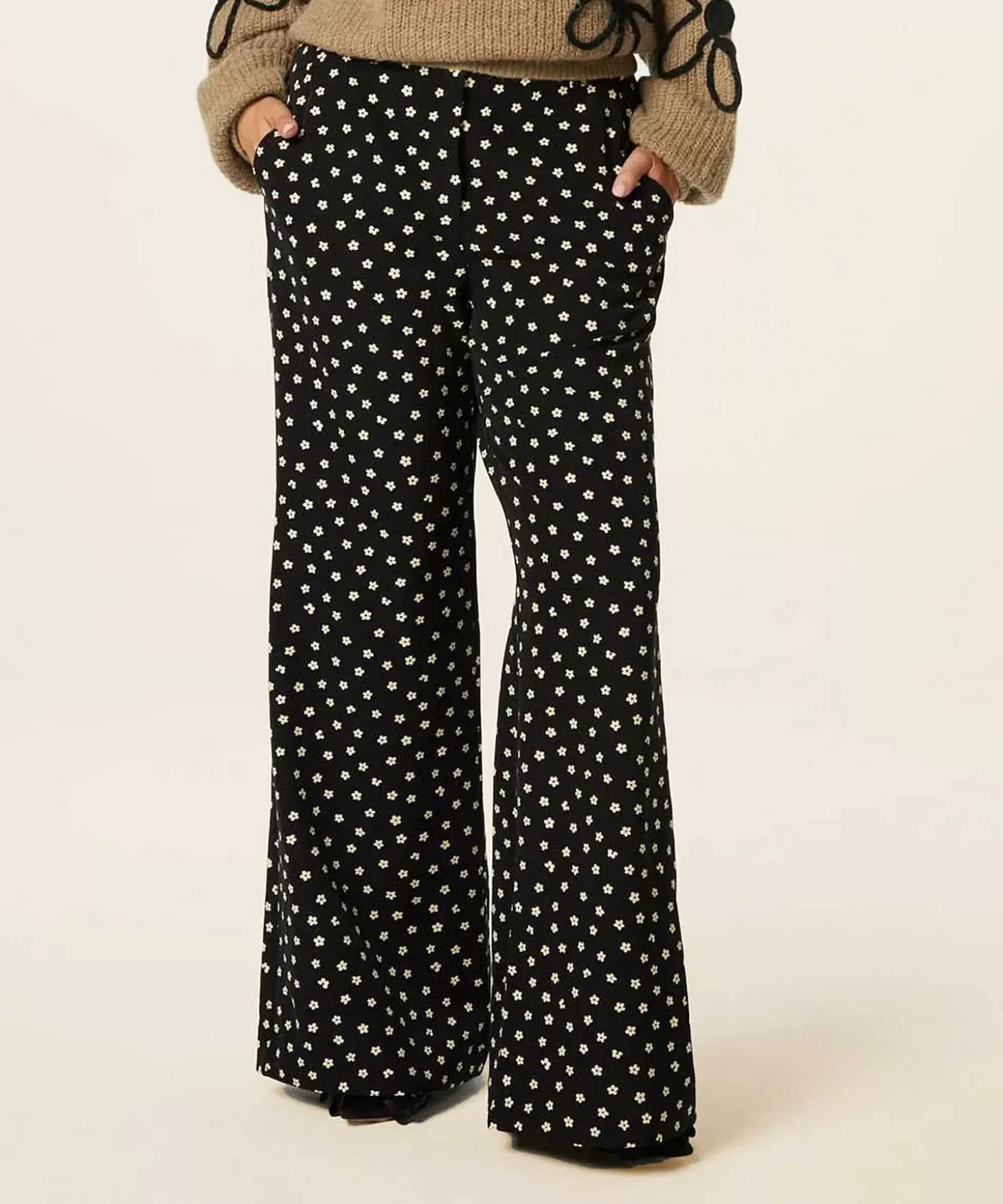 Wide Leg Pants Floral Print Puck*Fabienne Chapot Best Sale