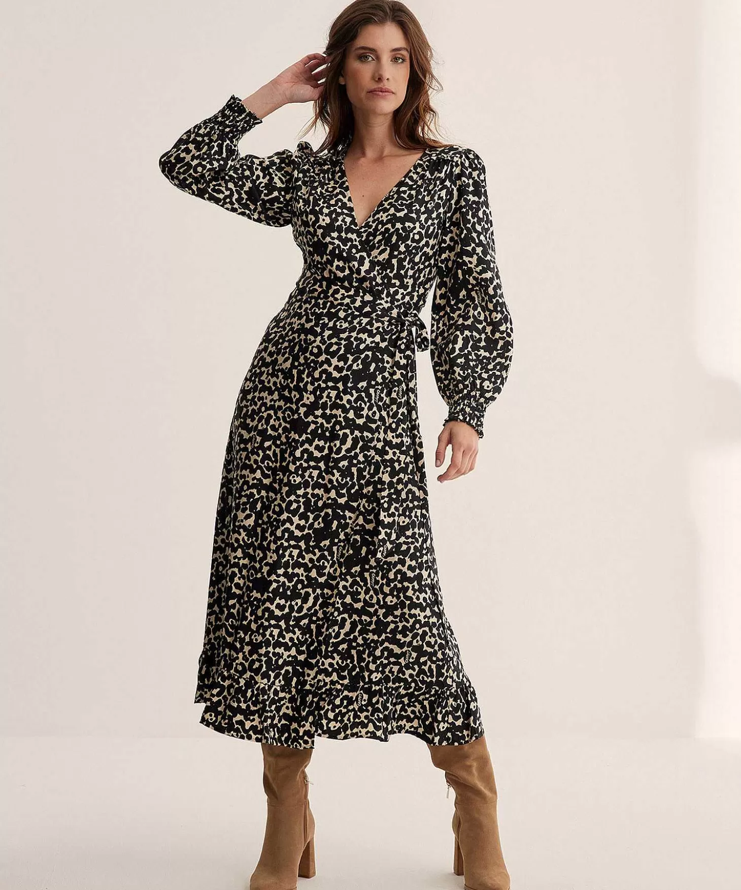 Wrap Dress Floral Print Natalia*Fabienne Chapot Store