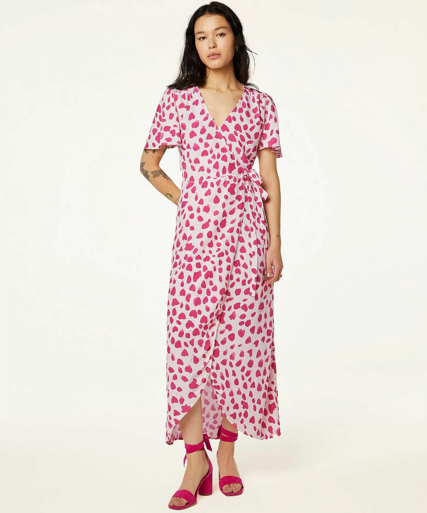 Wrap Dress Spot Print Archana*Fabienne Chapot Sale