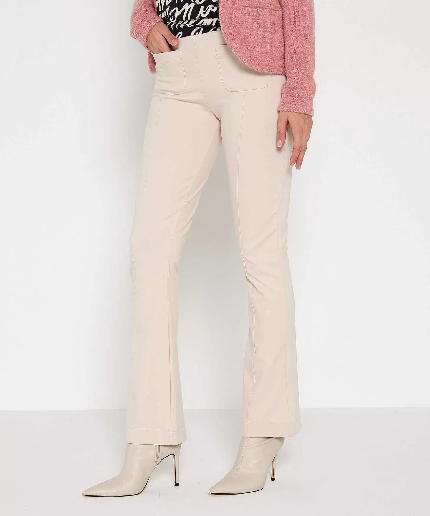 Flared Pants Pocket Punta** Fashion