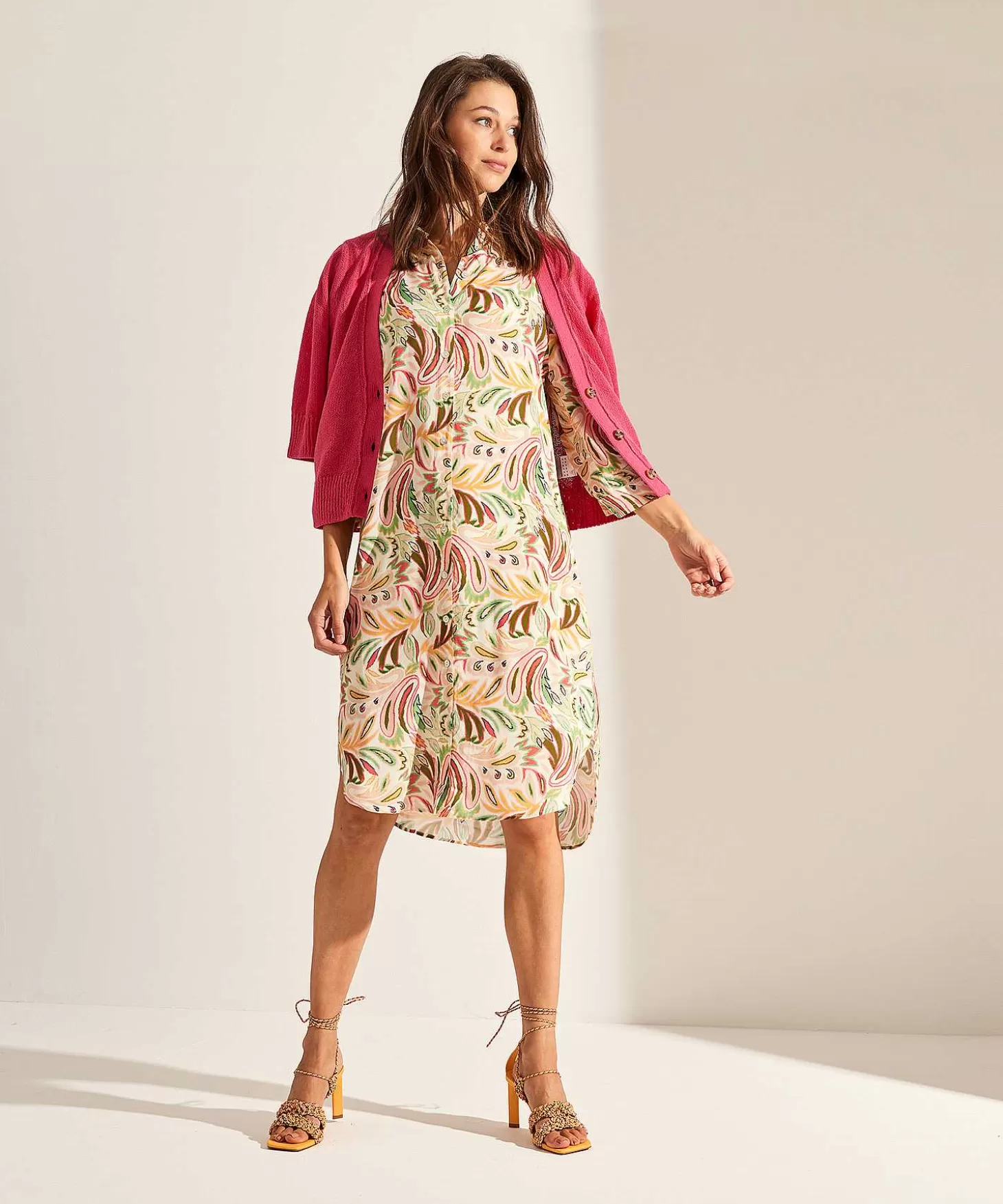 Button Down Dress Pastel Paisley*GIULIA E TU Fashion