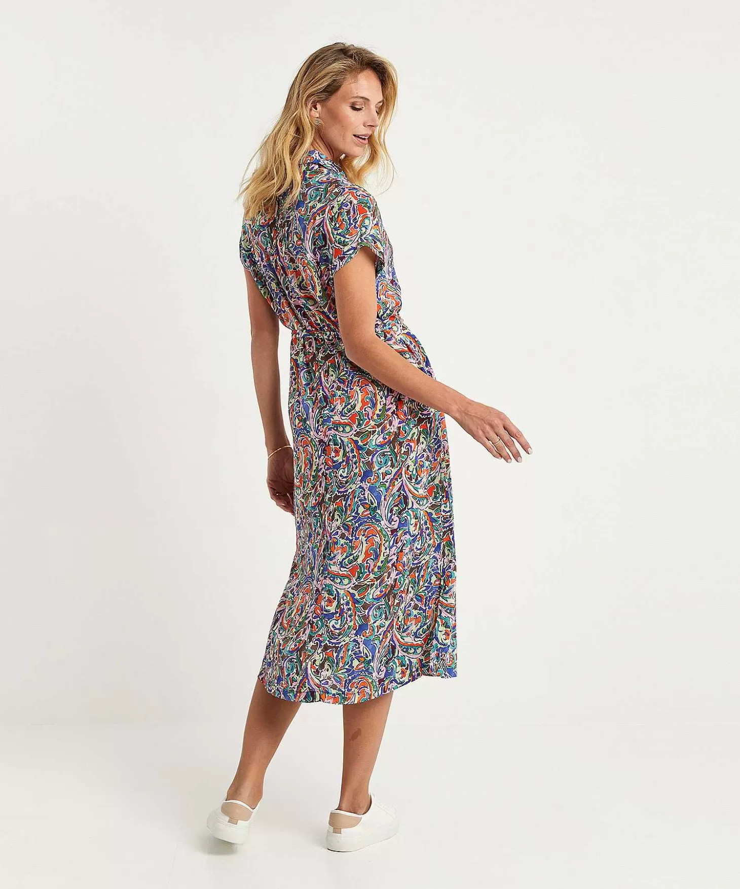 Button-Down Dress Multi Paisley*GIULIA E TU Cheap