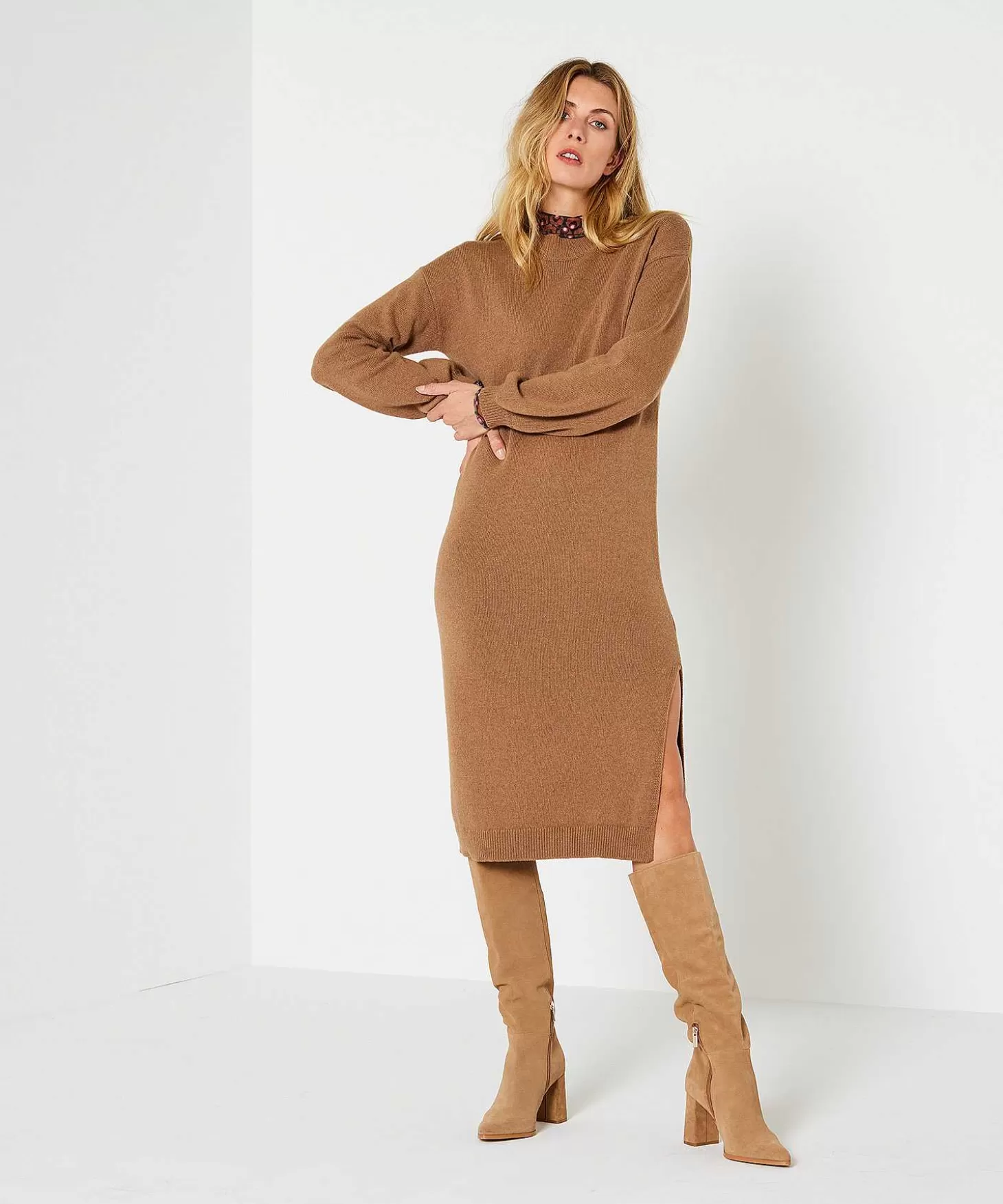 Dress Balloon Sleeve Wool/Cashmere*Giulia e Tu Store