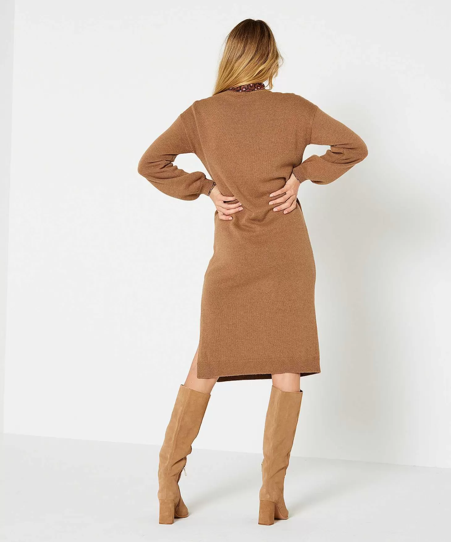 Dress Balloon Sleeve Wool/Cashmere*Giulia e Tu Store