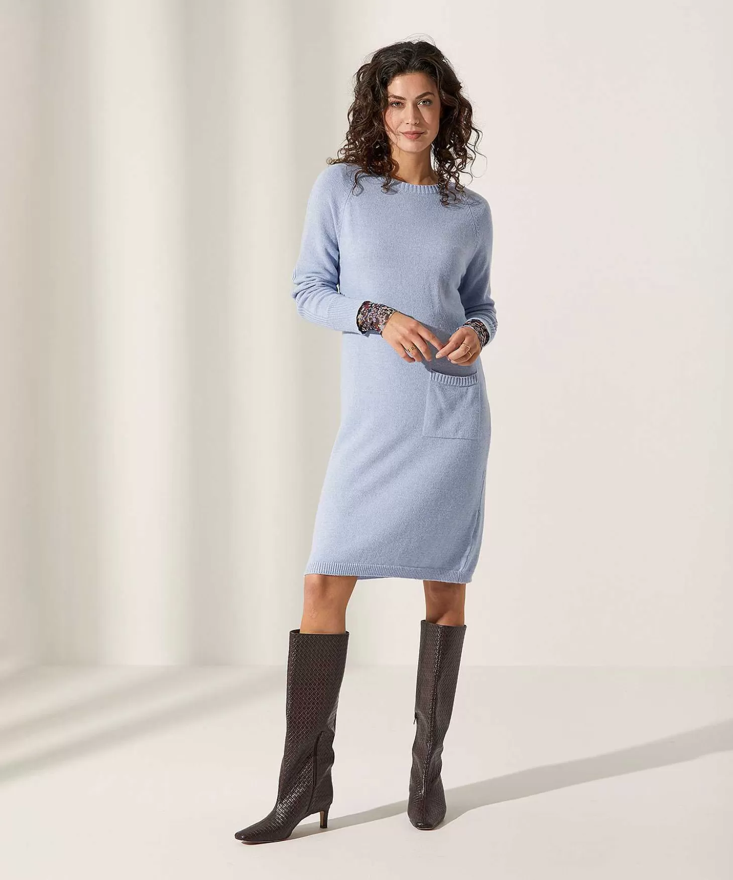 Knit Dress With Pocket*GIULIA E TU Hot