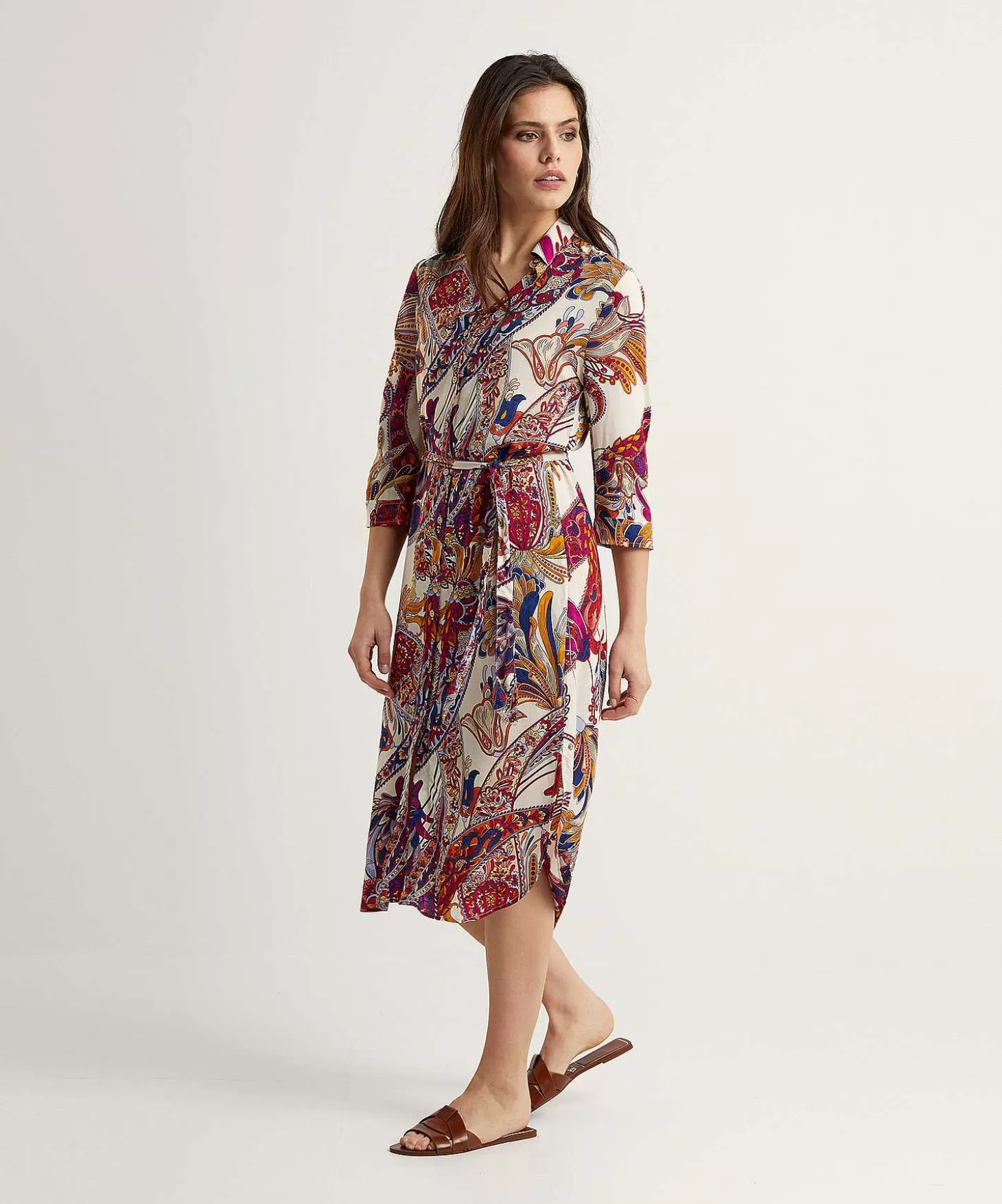 Paisley Button-Down Dress*GIULIA E TU Hot