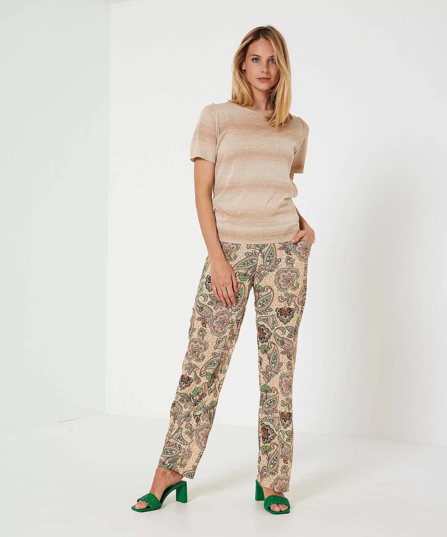 Palazzo Pants Paisley Flower*GIULIA E TU Best Sale