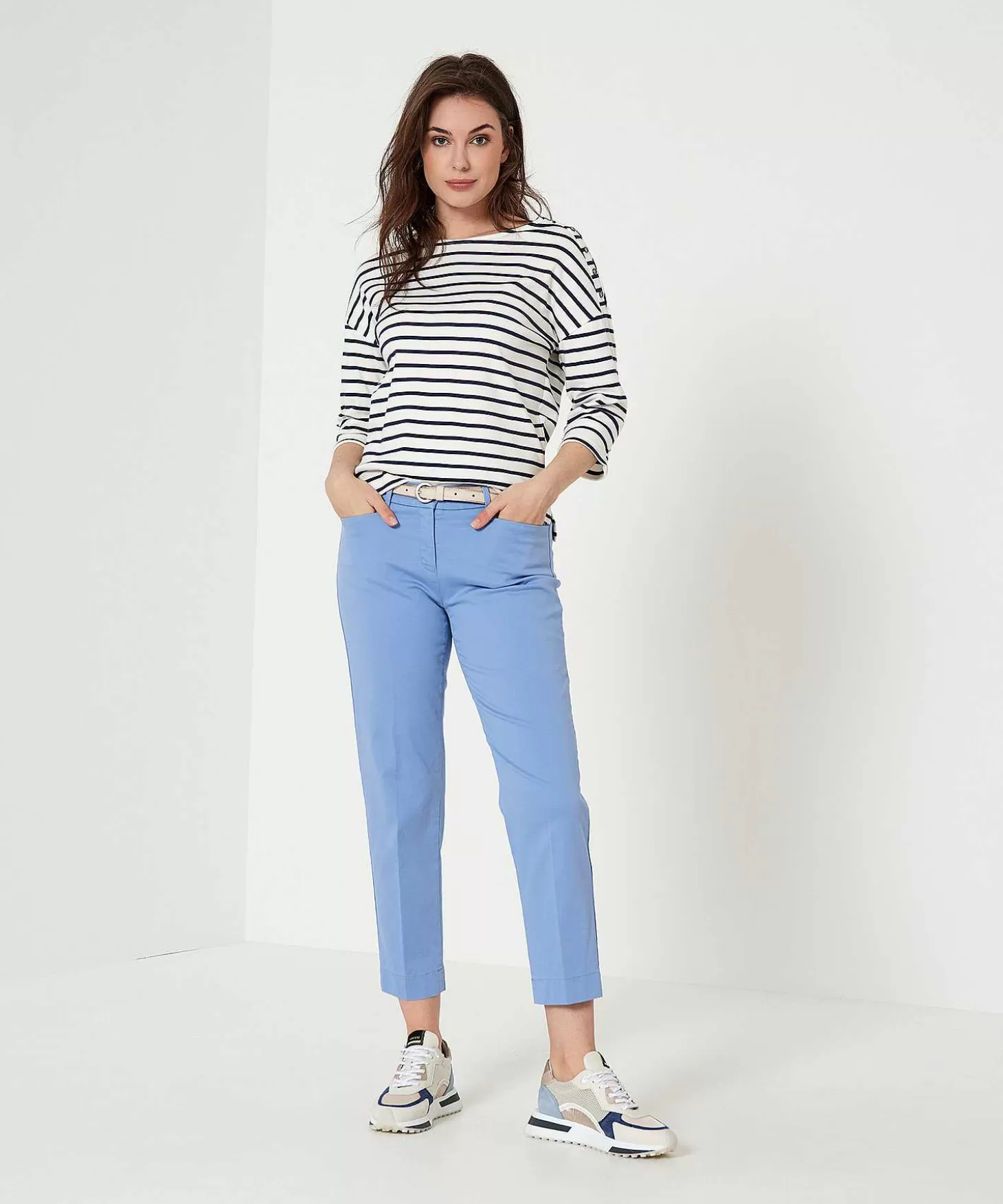 Shirt Breton Stripe Buttons*GIULIA E TU Online