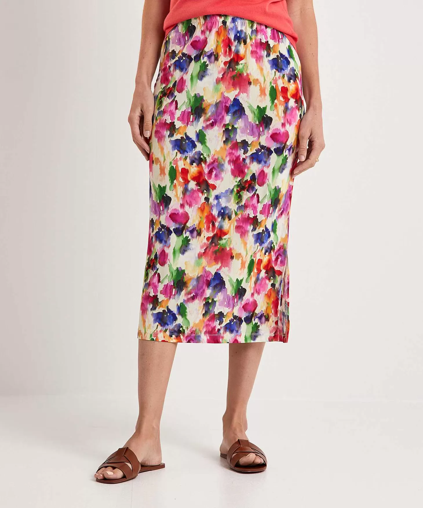 Slinky Skirt Faded Flower*GIULIA E TU Flash Sale