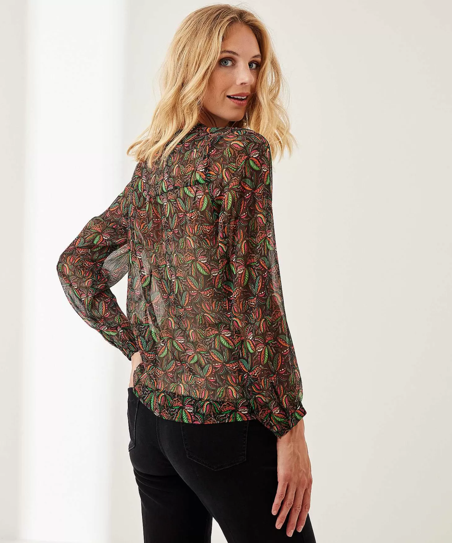 Voile Blouse All-Overprint*GIULIA E TU Shop