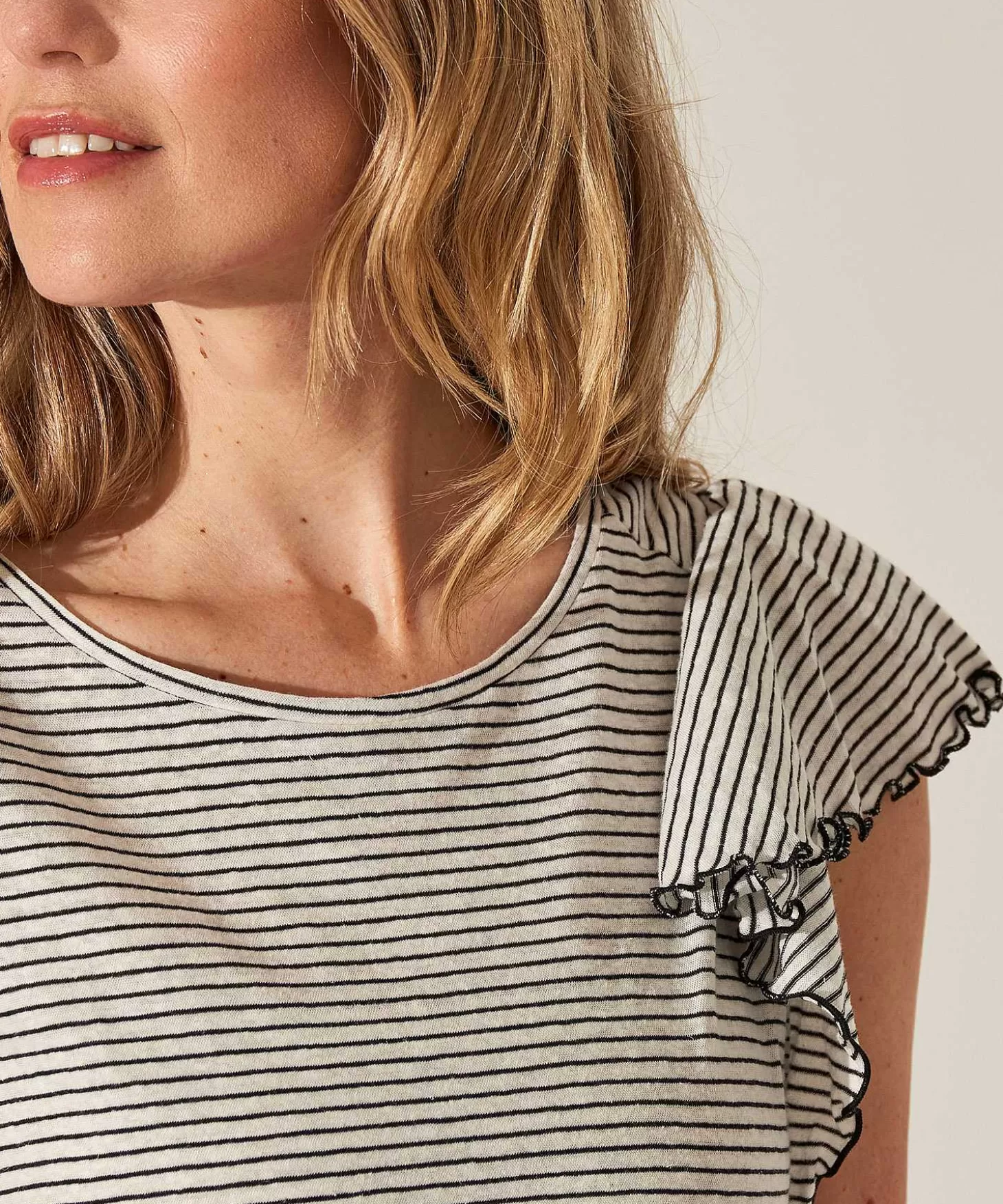 Volant Shirt Fine Stripes*GIULIA E TU Online