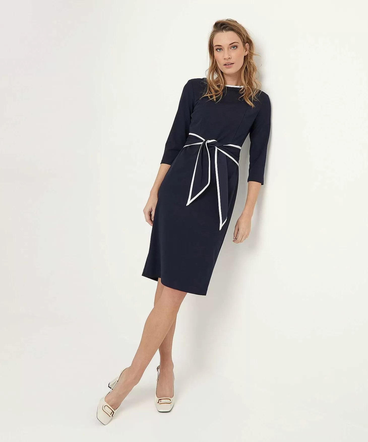 Dress With Contrast Piping*Joseph Ribkoff Store